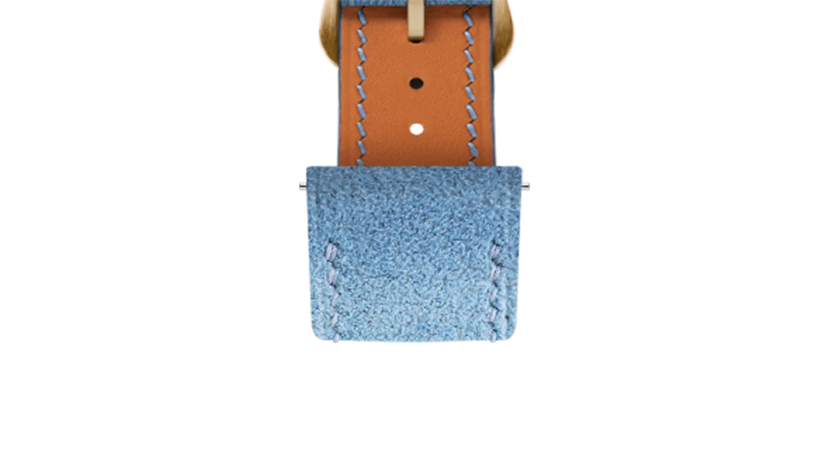 Baby Blue Alcantara Strap for Cartier Santos-Dumont - Image 9