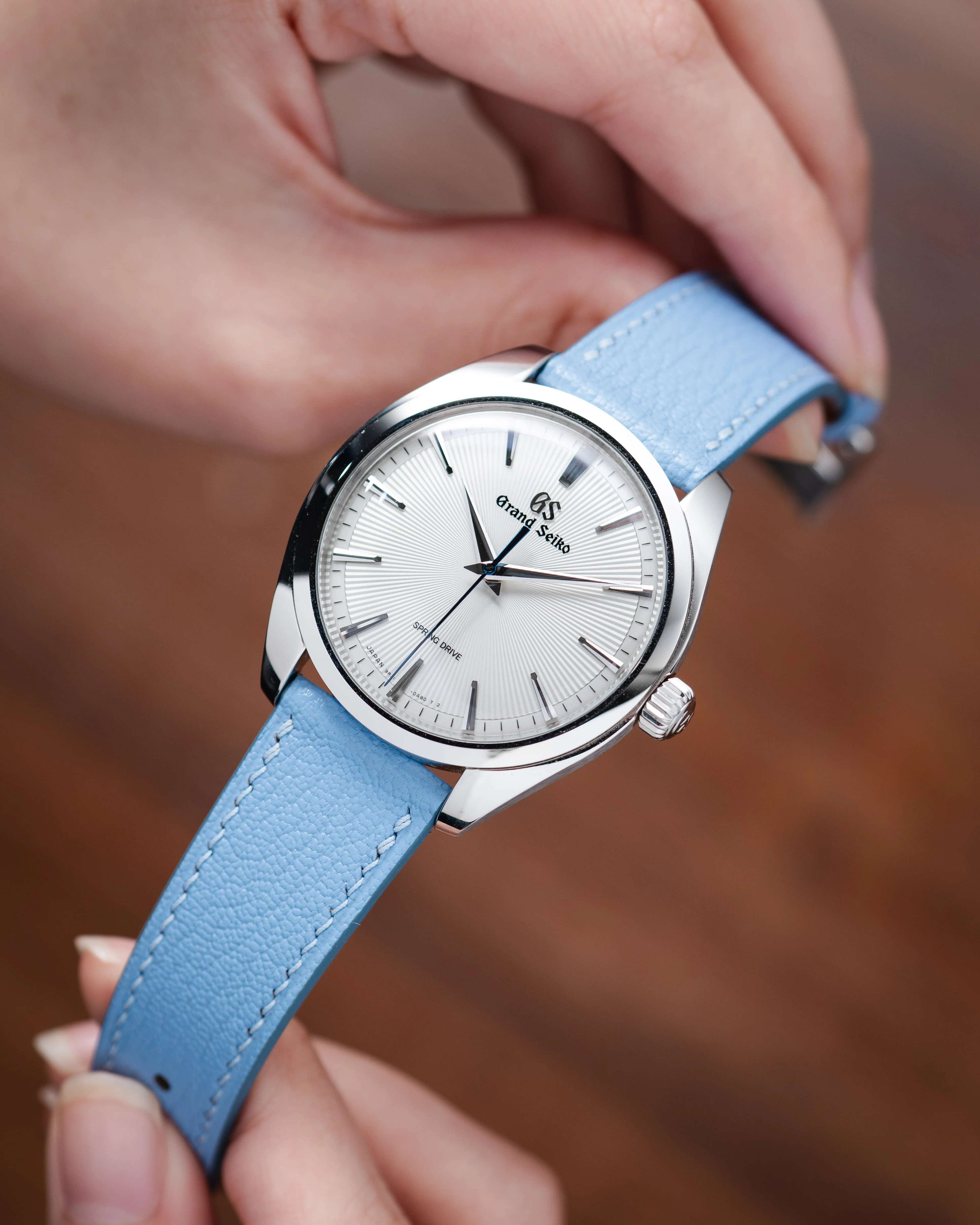 Baby Blue Chevre Slim Strap - Image 3