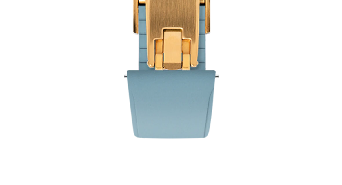 Baby Blue CTS Rubber Strap for Cartier Santos de Cartier - Image 10