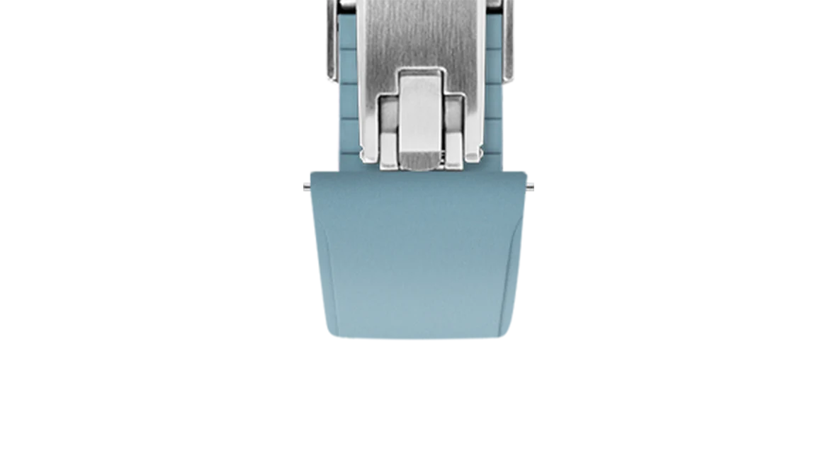 Baby Blue CTS Rubber Strap for Cartier Santos de Cartier - Image 6