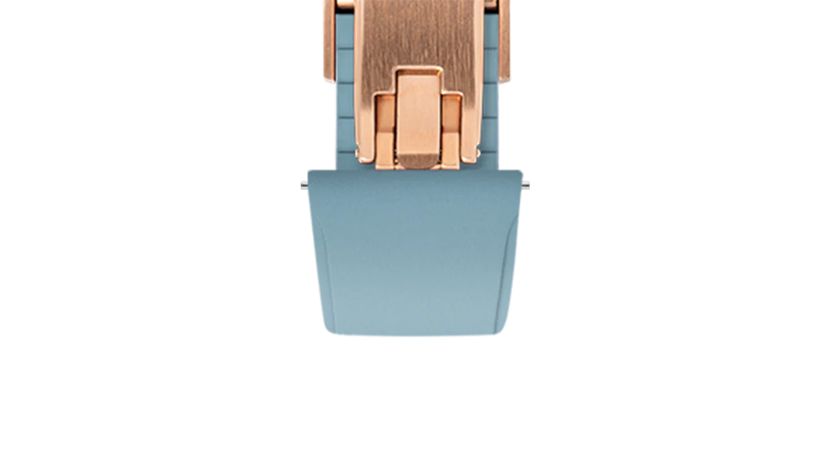 Baby Blue CTS Rubber Strap for Cartier Santos de Cartier - Image 8