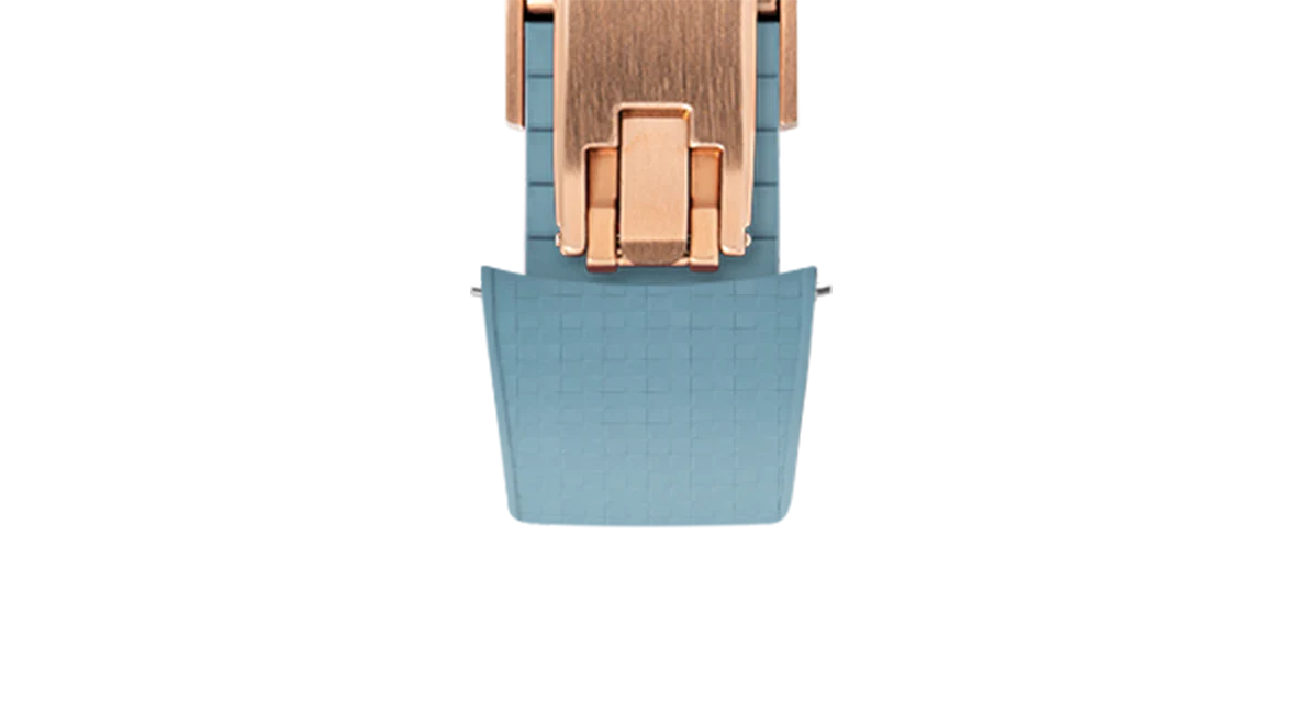 Baby Blue Curved CTS Rubber Strap for MB&F MAD1 - Image 10