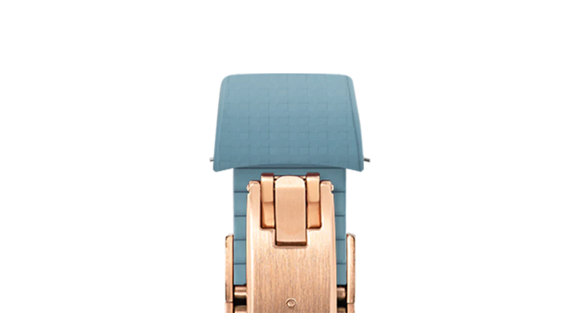 Baby Blue Curved CTS Rubber Strap for MB&F MAD1 - Image 9