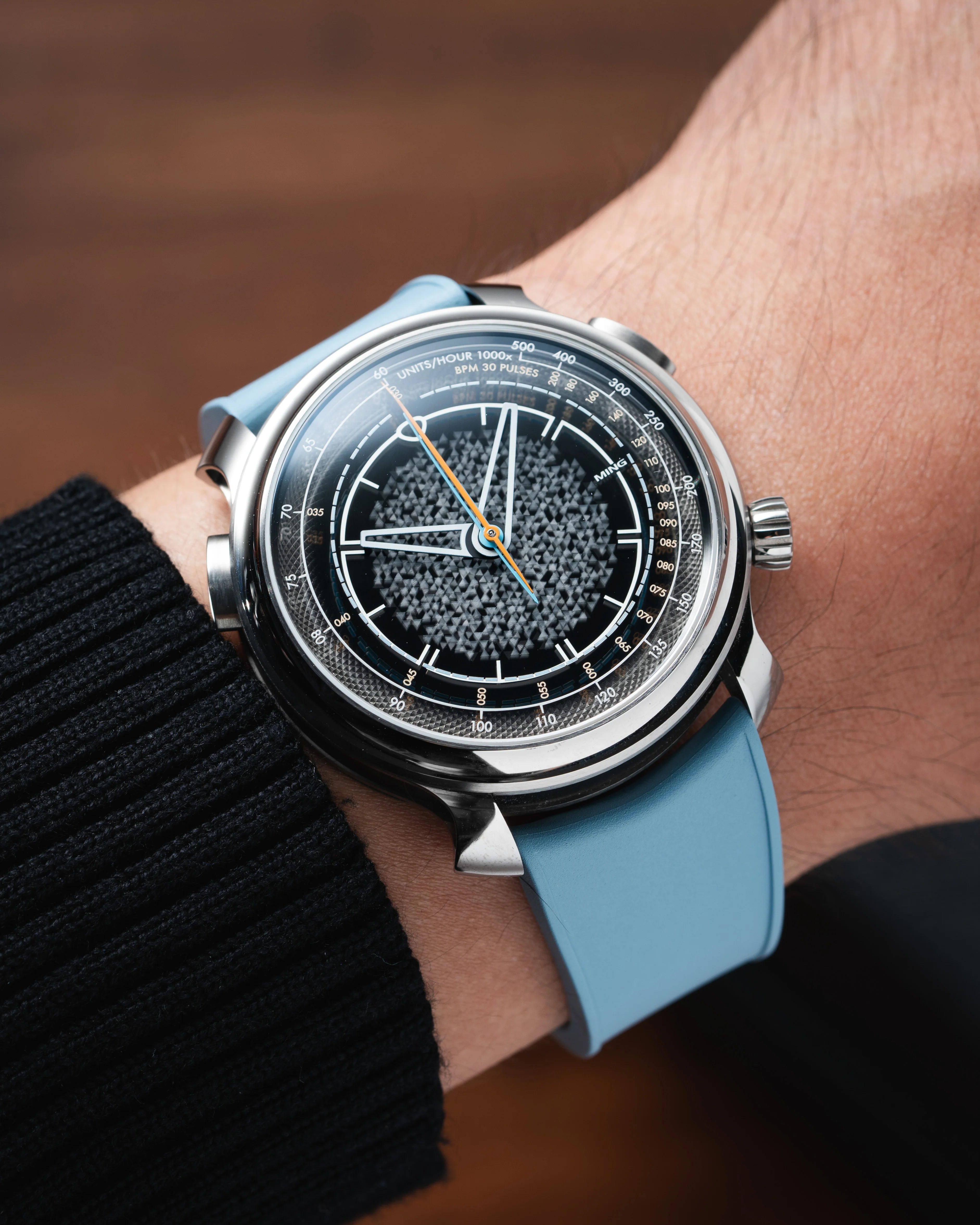 Baby Blue Curved CTS Rubber Strap - Image 3