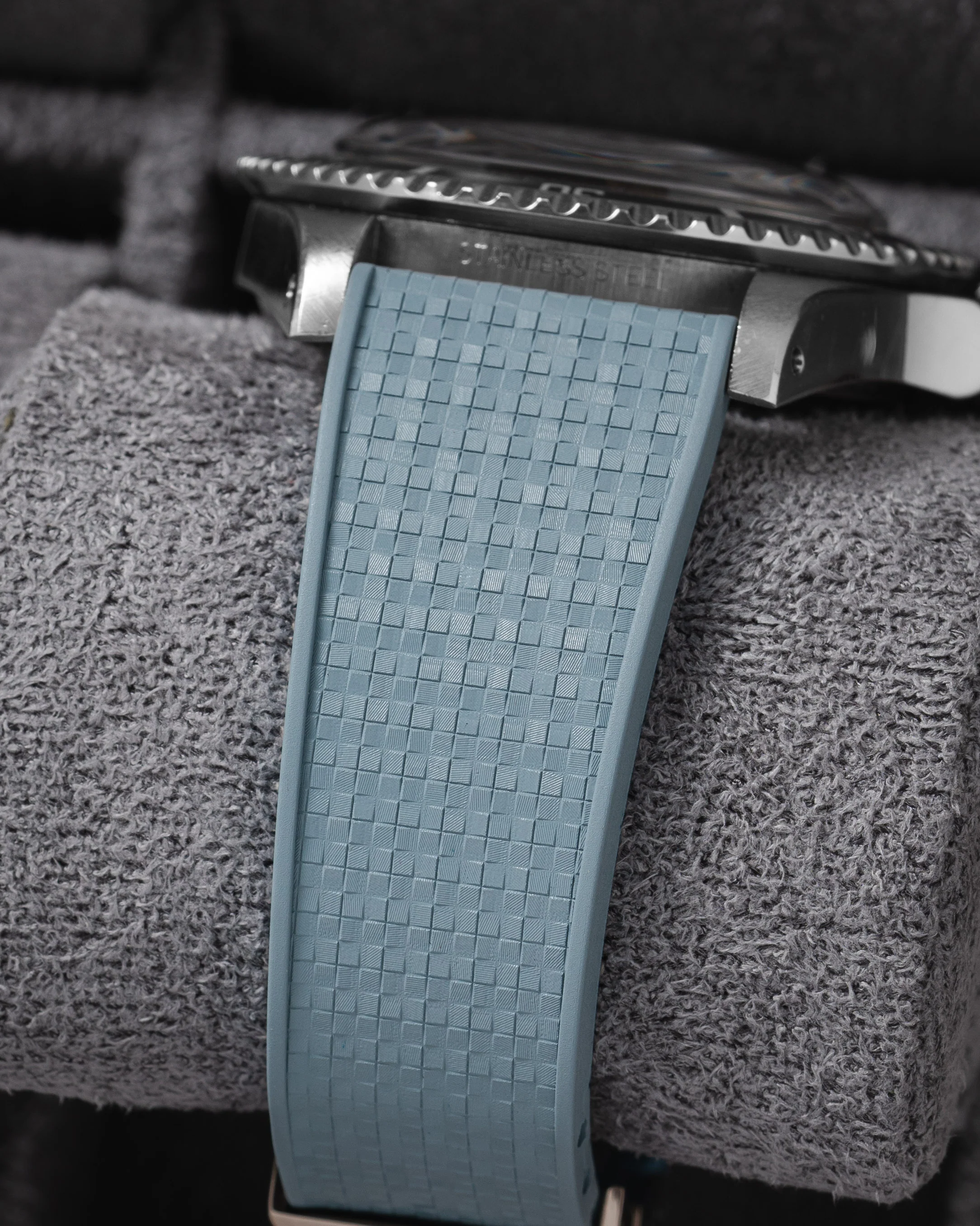Baby Blue Mosaic CTS Rubber Strap - Image 3