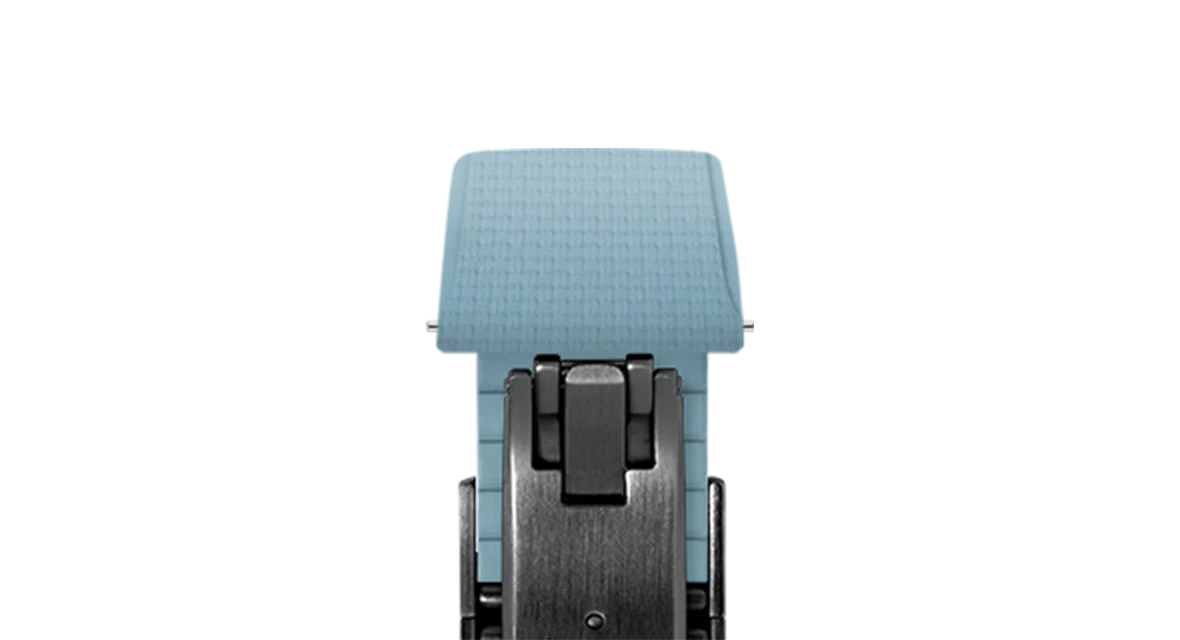Baby Blue Sailcloth CTS Rubber Strap for Cartier Santos de Cartier - Image 11
