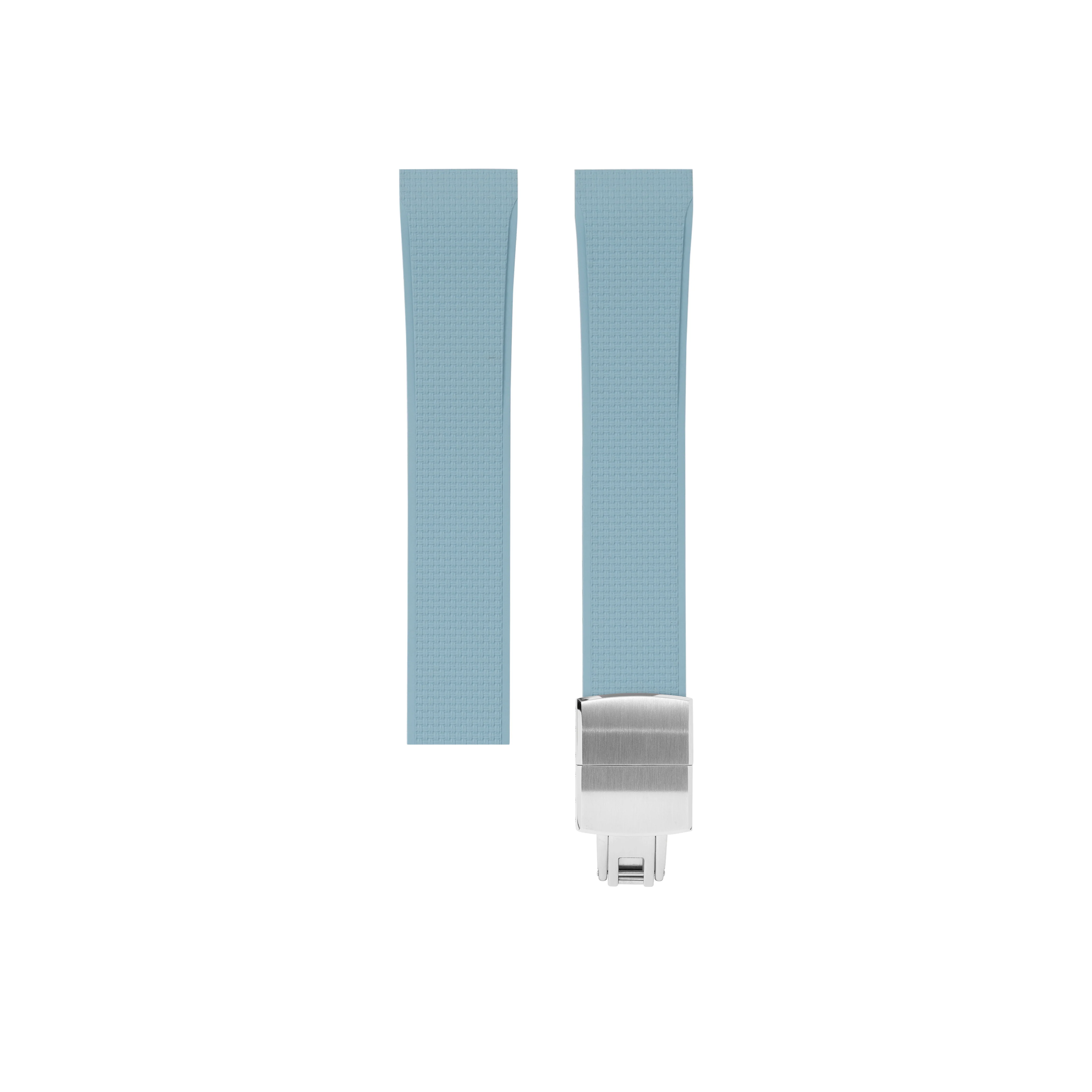 Baby Blue Sailcloth CTS Rubber Strap for Cartier Santos de Cartier - Image 4
