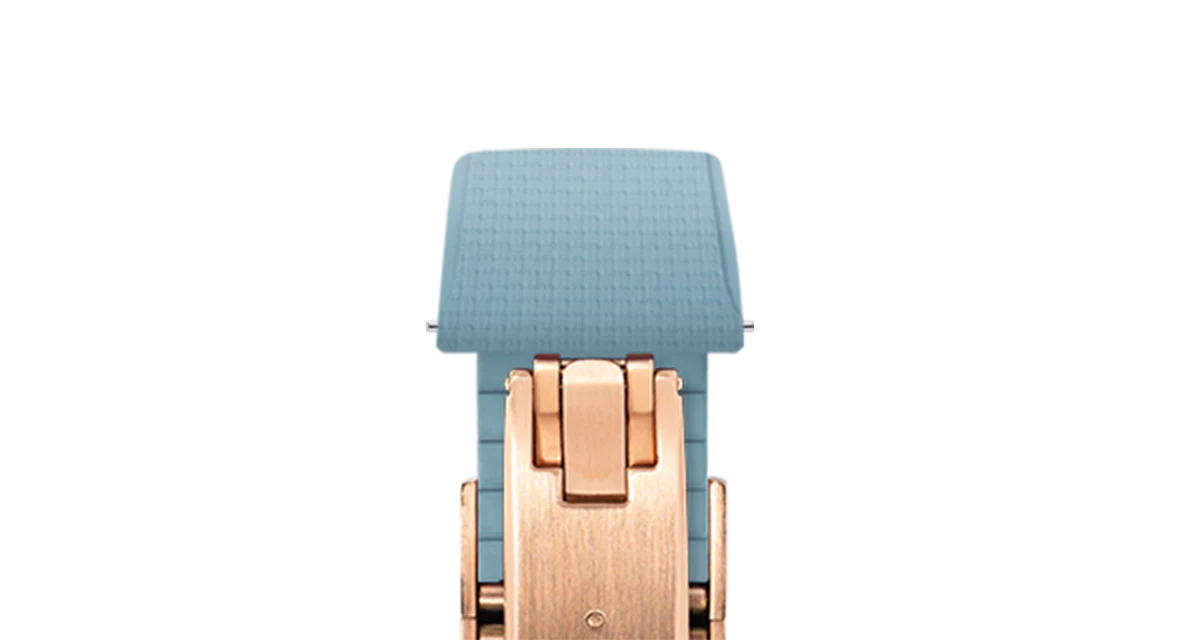 Baby Blue Sailcloth CTS Rubber Strap for Cartier Santos de Cartier - Image 7