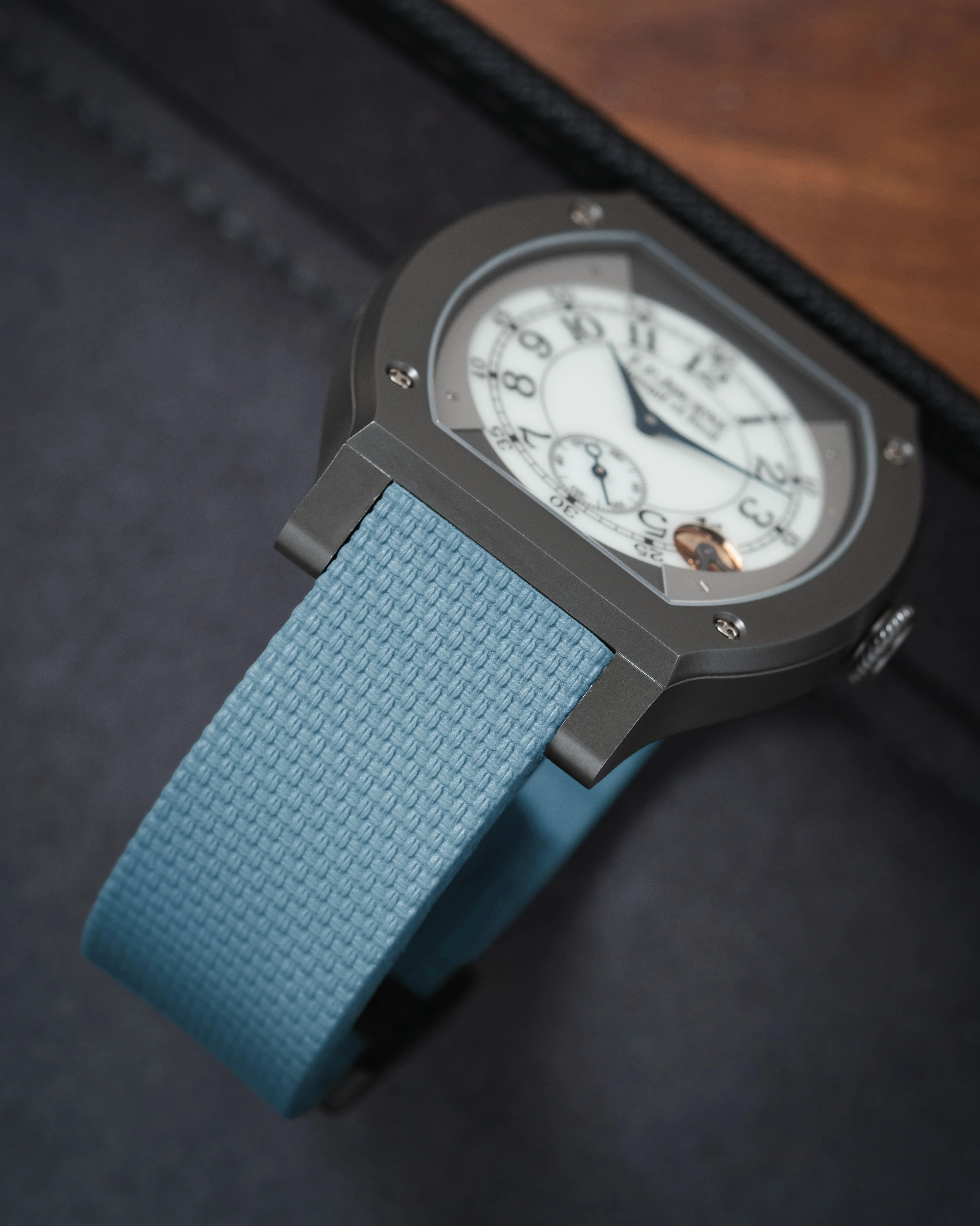 Baby Blue Sailcloth CTS Rubber Strap for F.P. Journe Élégante - Image 4