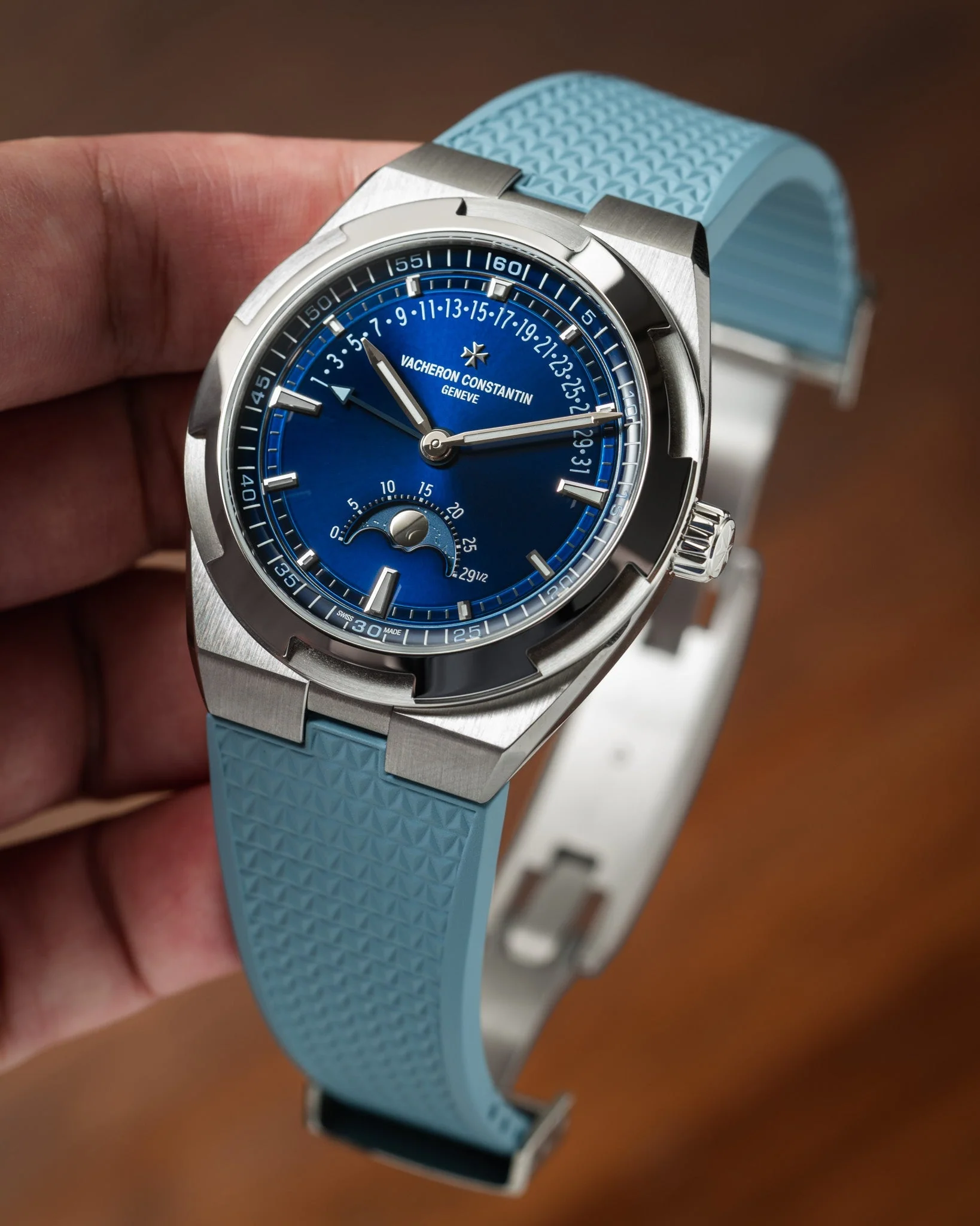Baby Blue CTS Rubber Strap for Vacheron Constantin Overseas - Image 3