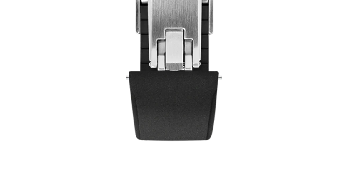 Black CTS Rubber Strap for Cartier Santos de Cartier - Image 7