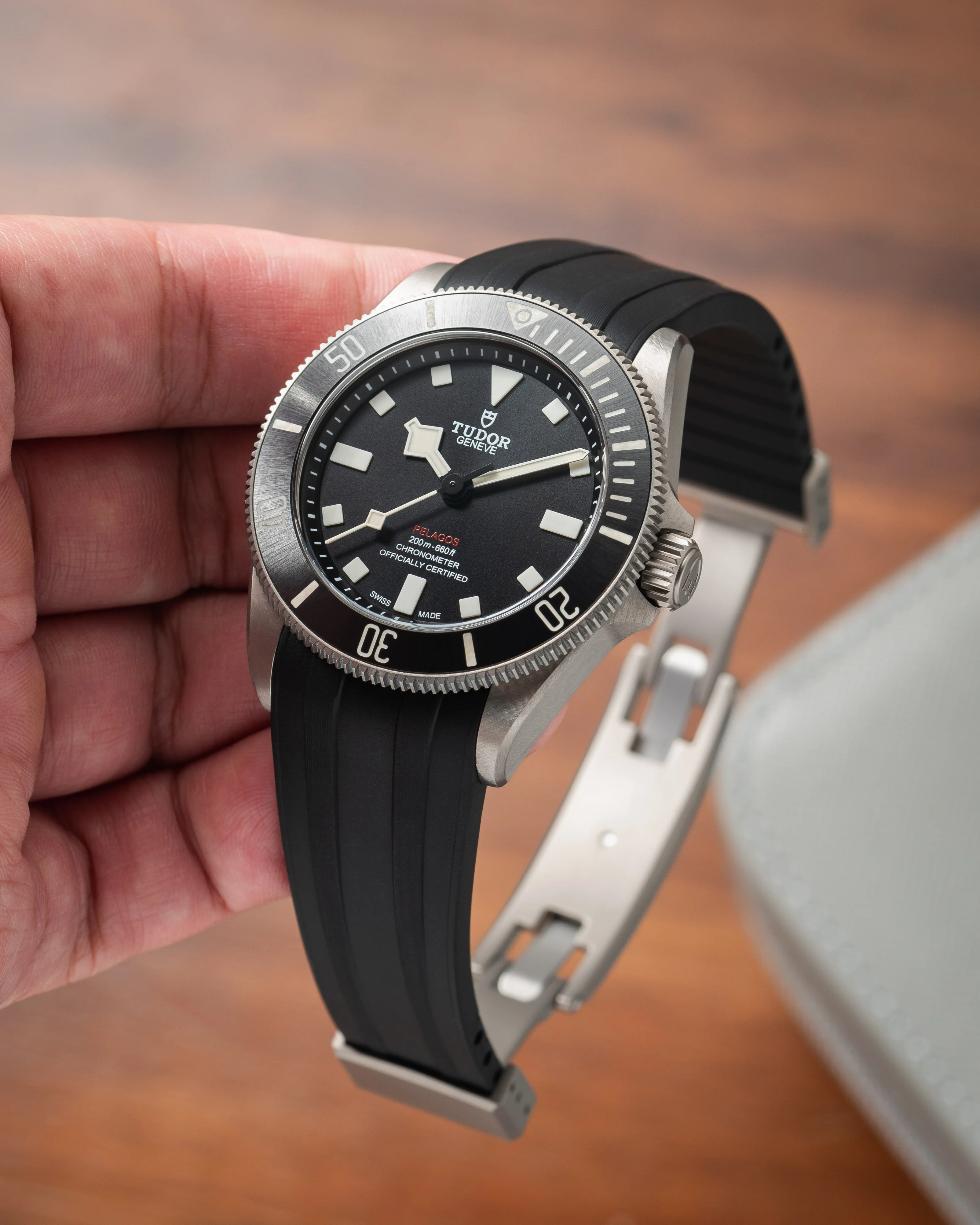 Black CTS Rubber Strap for Tudor Pelagos 39 - Image 2