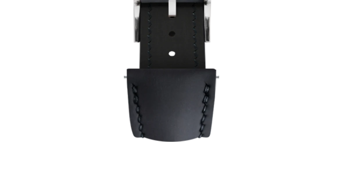 Overstock: Black Rubberised Leather (Smooth) Signature Strap - Image 7