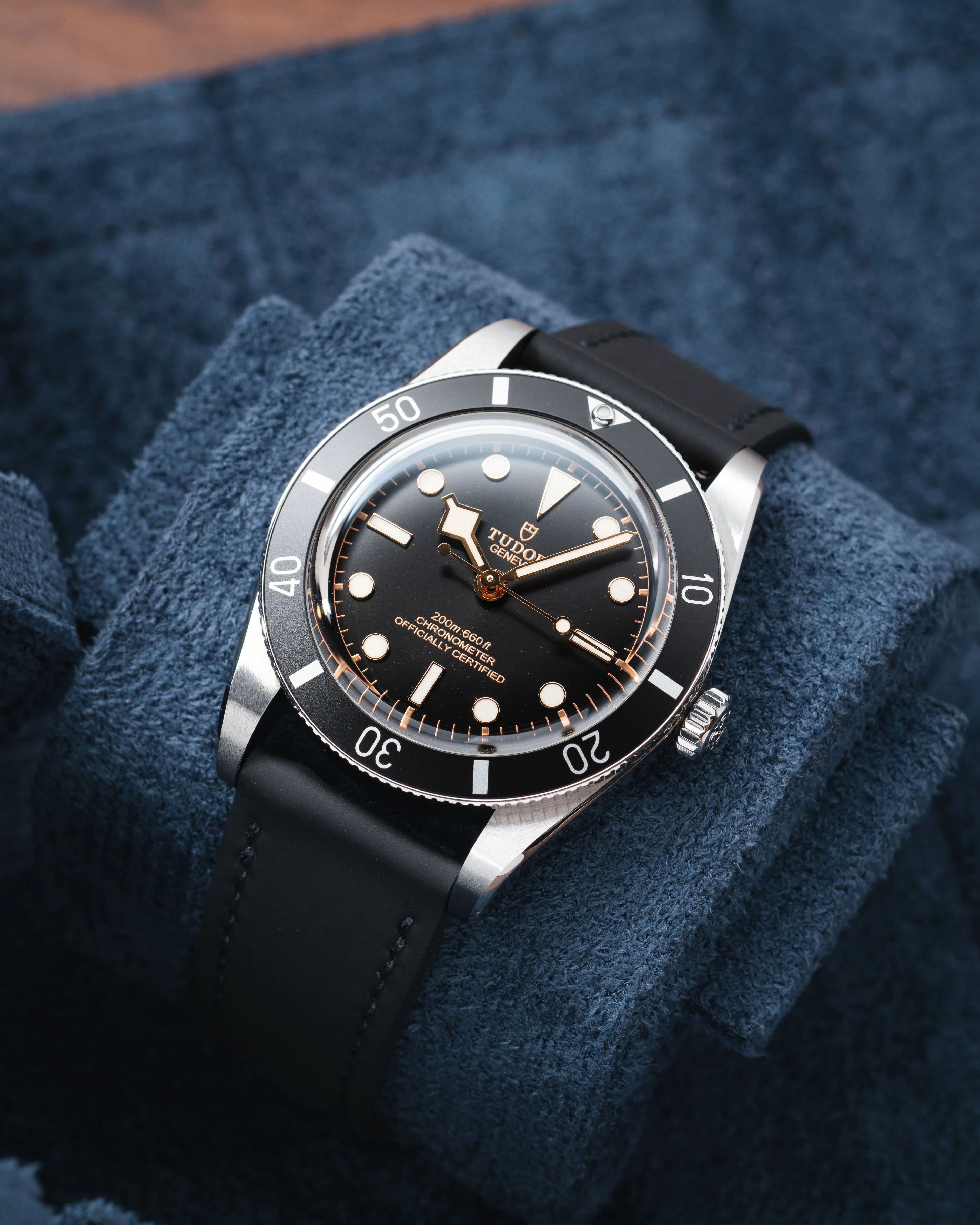Black Rubberised Leather (Smooth) Slim Strap - Image 3