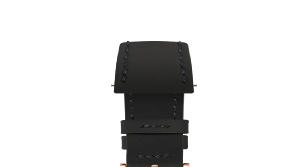 Black Rubberised Leather (Smooth) Slim Strap - Image 7