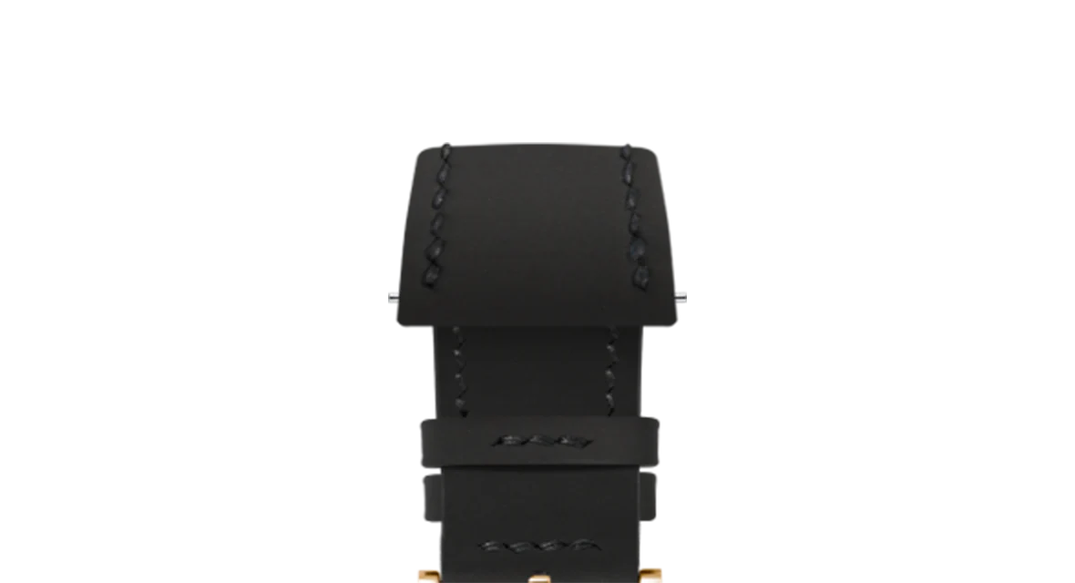 Black Rubberised Leather (Smooth) Slim Strap - Image 9