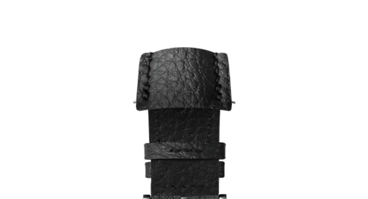 Black Rubberised Leather (Togo) Signature (Curved) Strap - Image 10