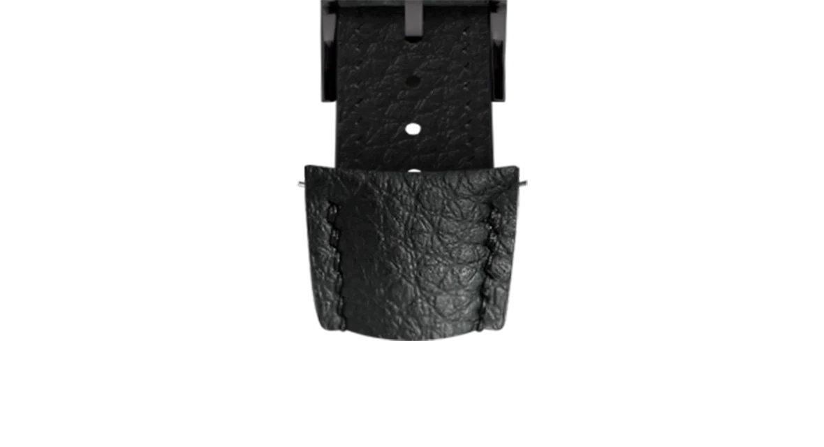 Black Rubberised Leather (Togo) Signature (Curved) Strap - Image 11