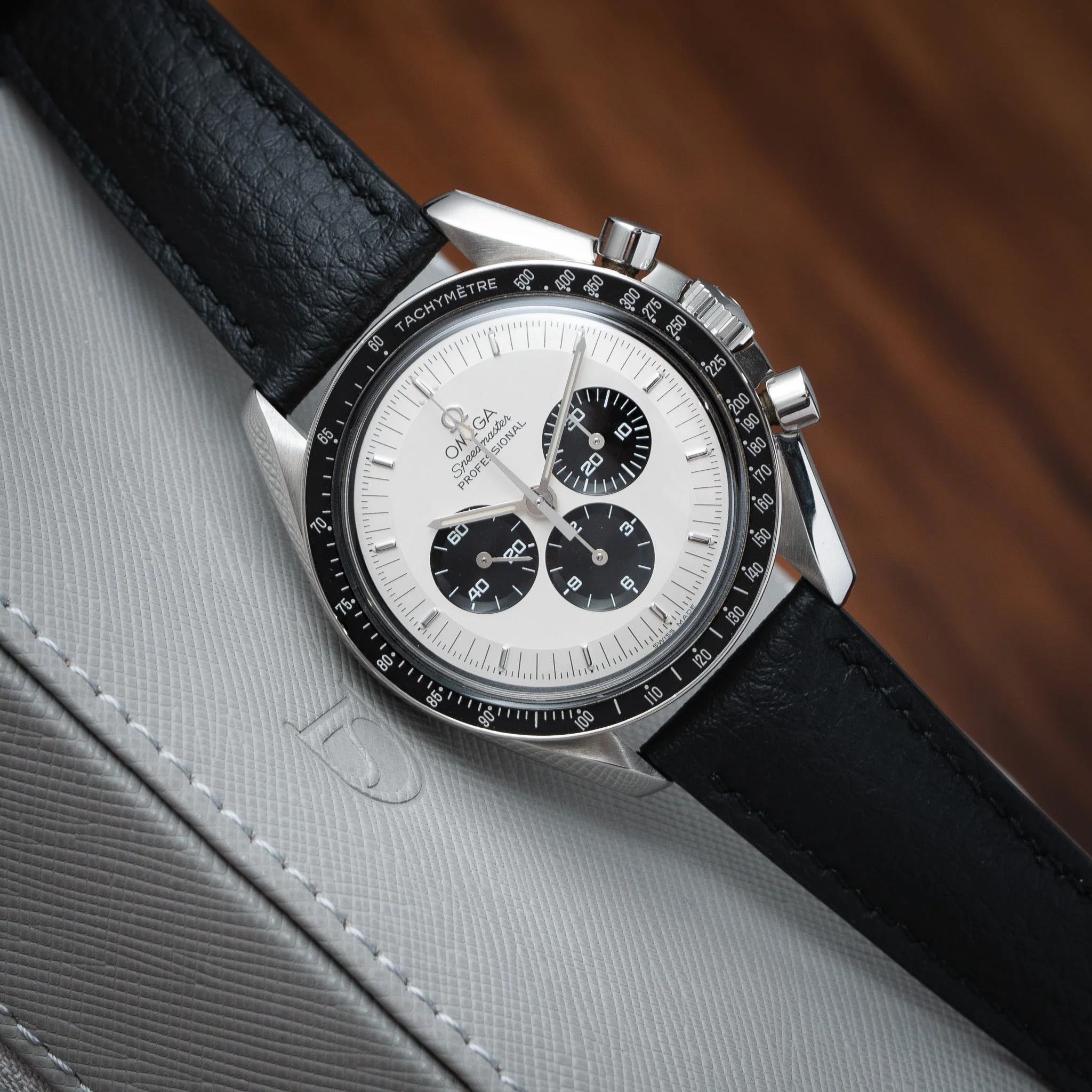 Black Rubberised Leather (Togo) Signature Strap - Image 4