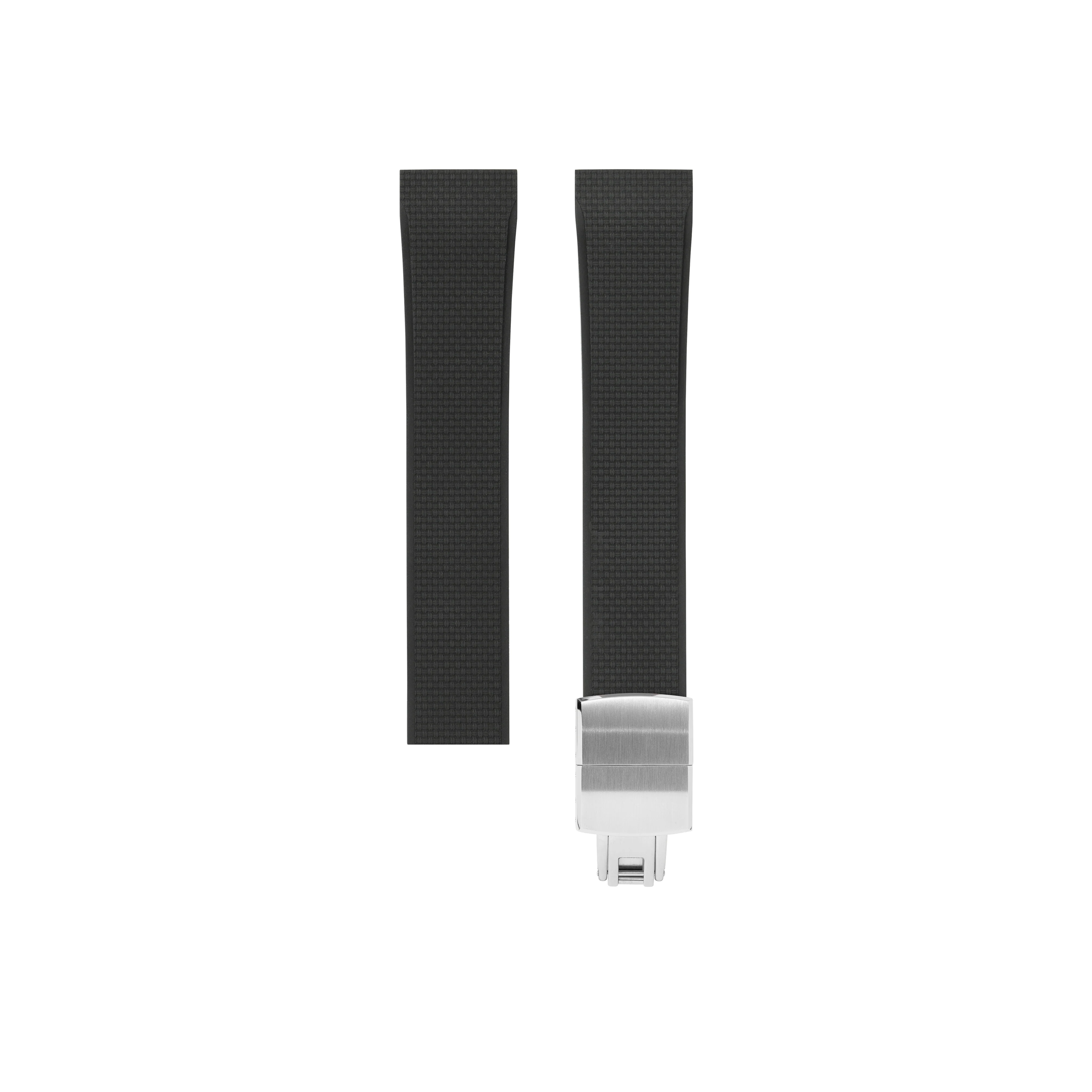 Black Sailcloth CTS Rubber Strap for Cartier Santos de Cartier - Image 5