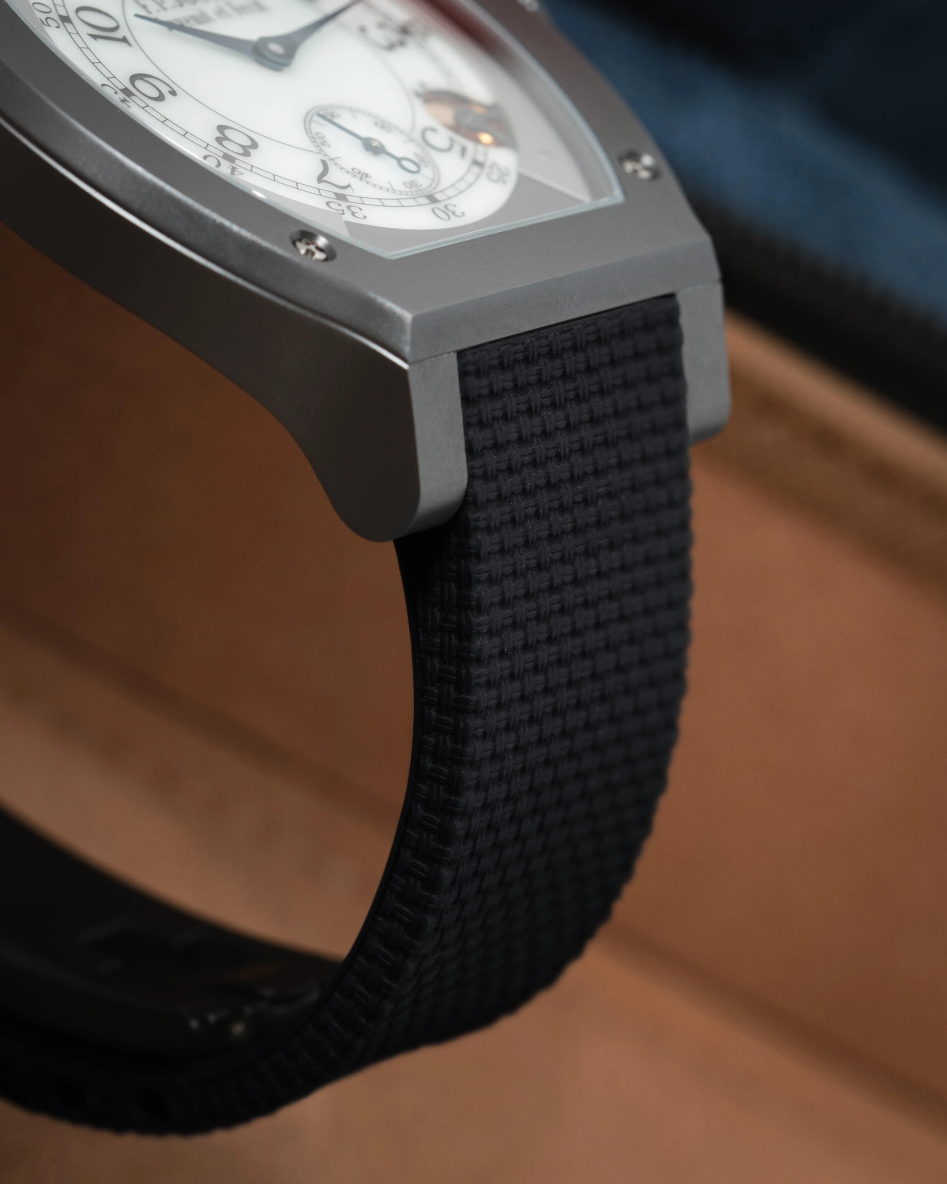 Black Sailcloth CTS Rubber Strap for F.P. Journe Élégante - Image 3