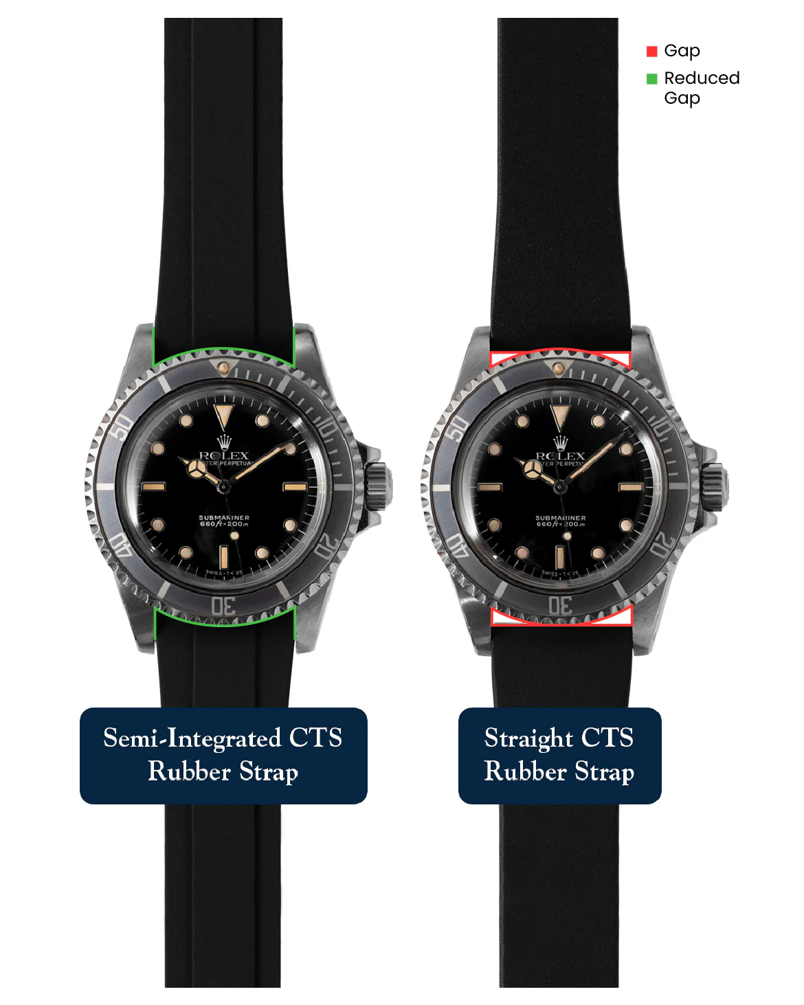 Black Semi-Integrated CTS Rubber Strap - Image 9