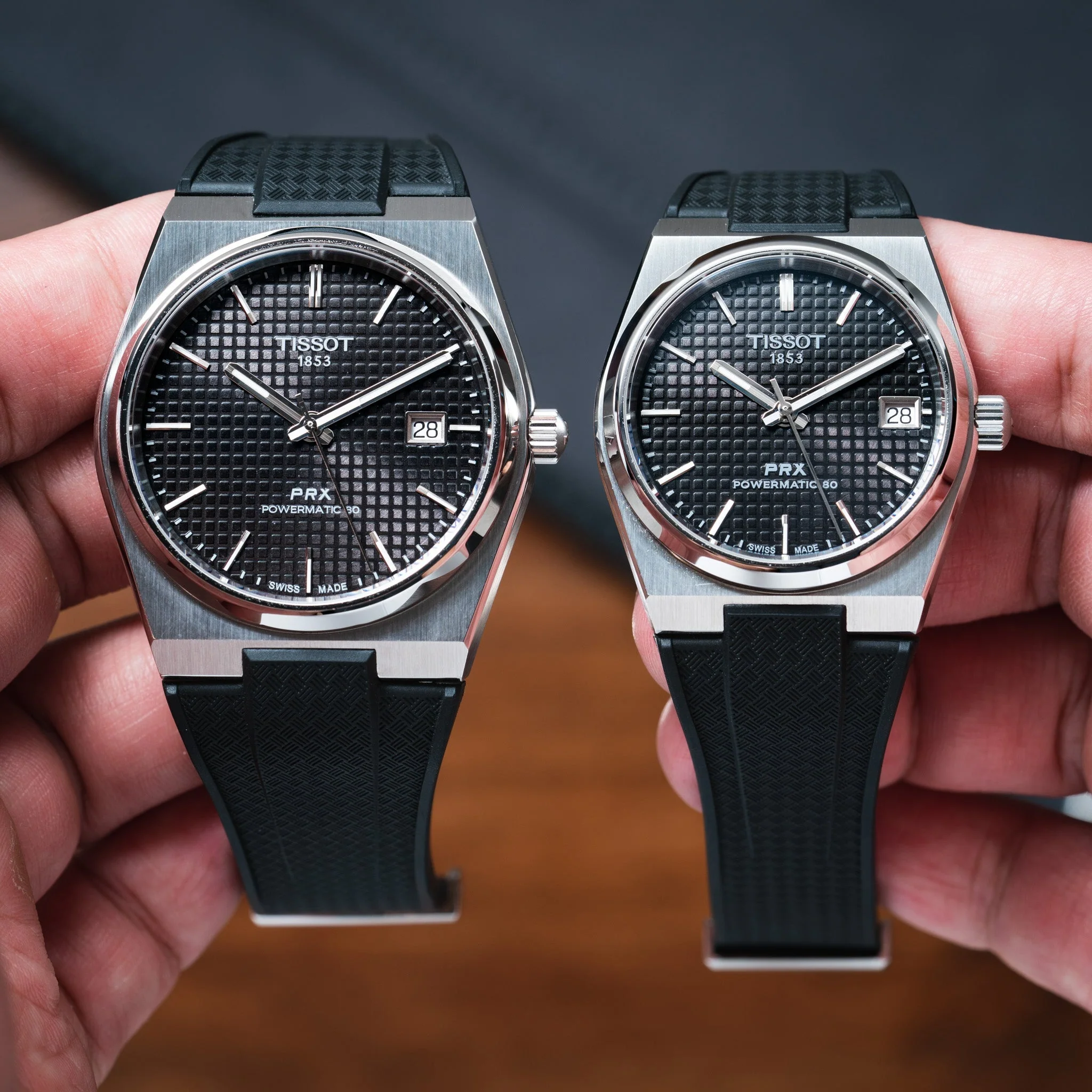 Black CTS Rubber Strap for Tissot PRX - Image 3