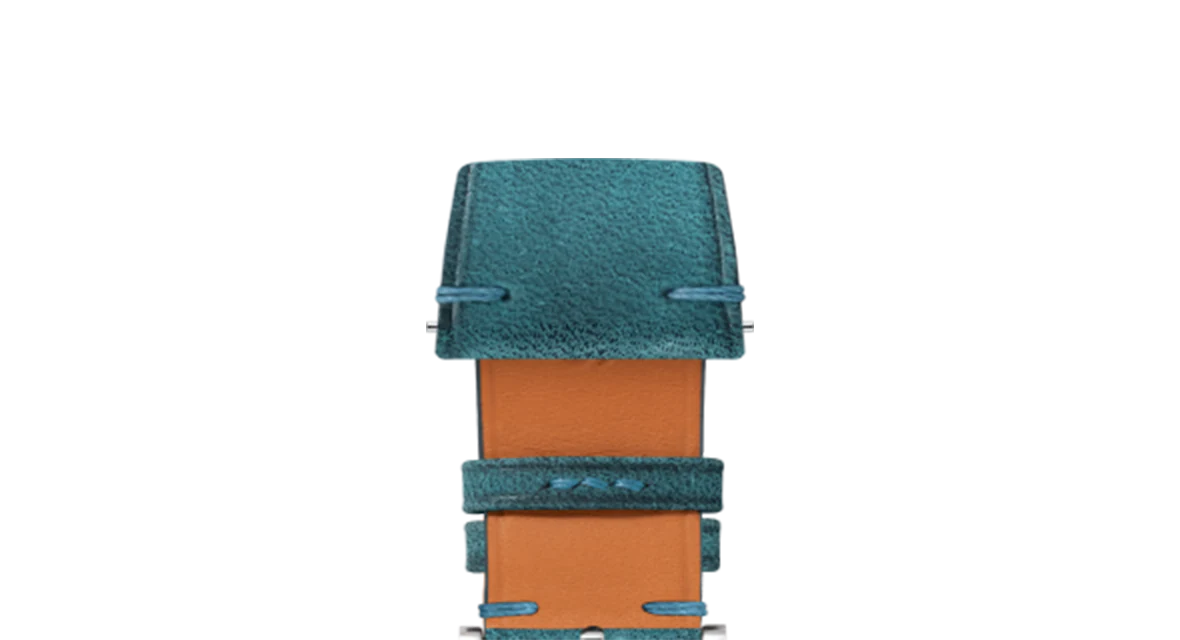 Overstock: Blue Crazy Horse Side-Stitch Strap - Image 3
