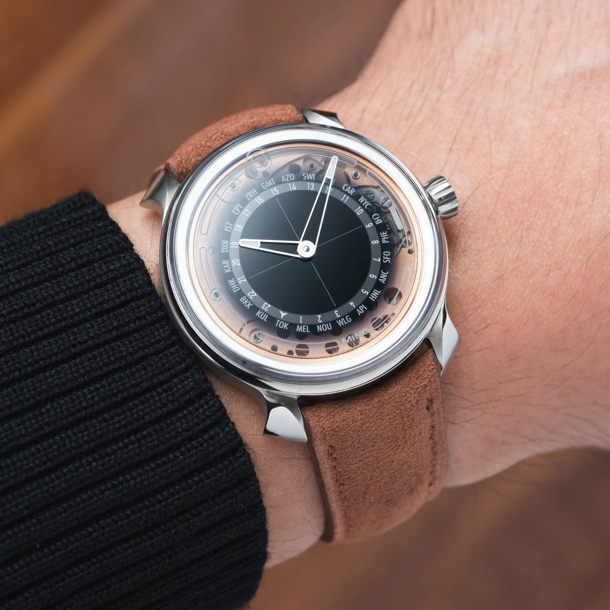Overstock: Brown Alcantara Signature (Curved) Strap - Image 2