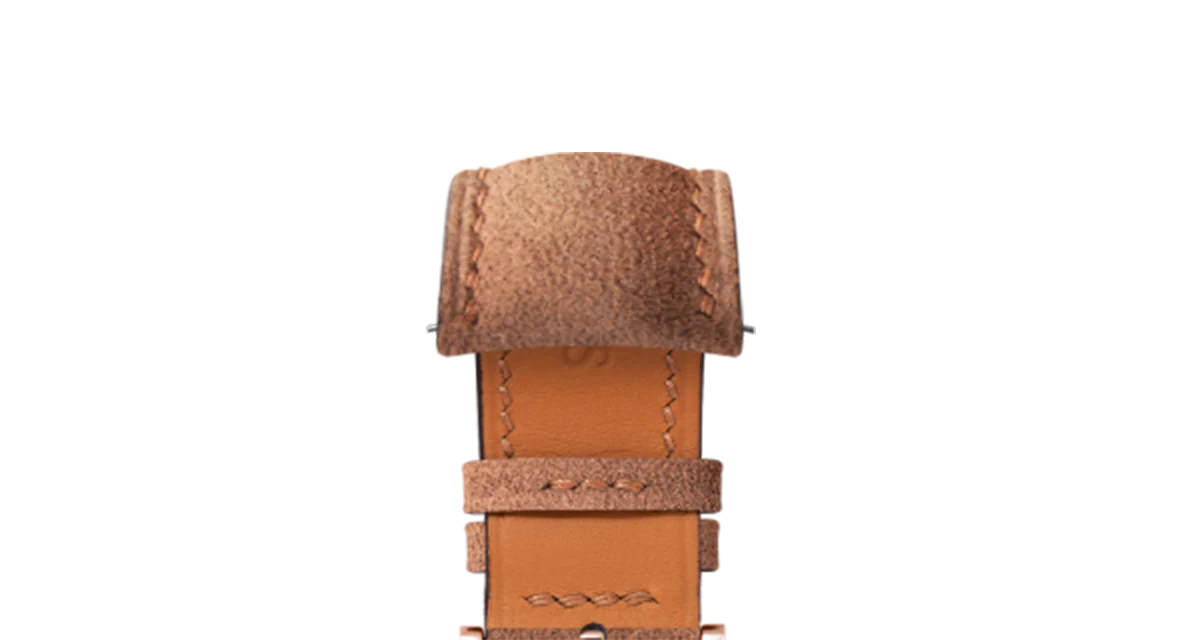Overstock: Brown Alcantara Signature (Curved) Strap - Image 6