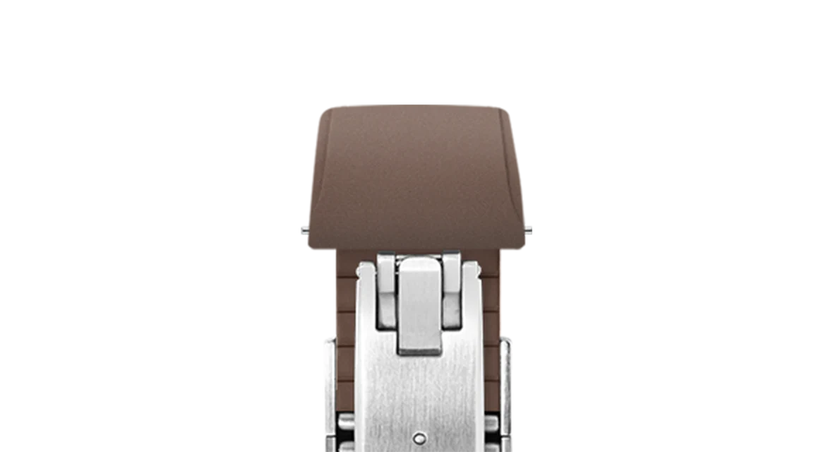 Brown CTS Rubber Strap for Cartier Santos de Cartier - Image 6