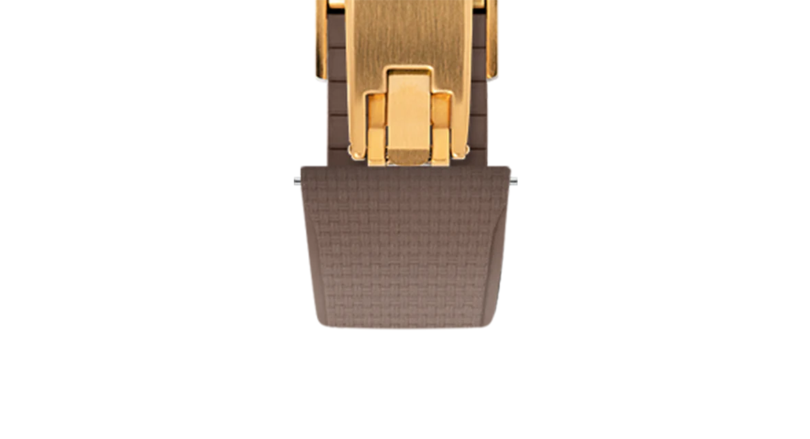 Brown Sailcloth CTS Rubber Strap for Cartier Santos de Cartier - Image 10