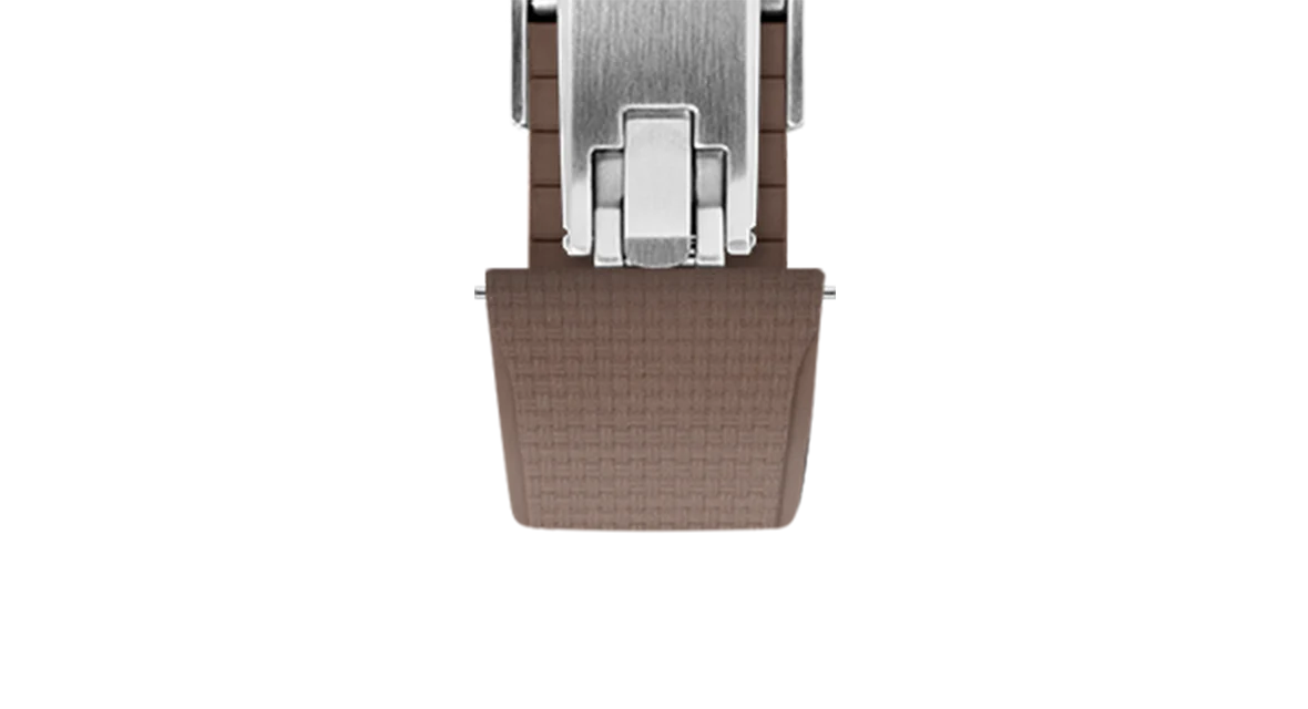 Brown Sailcloth CTS Rubber Strap for Cartier Santos de Cartier - Image 6