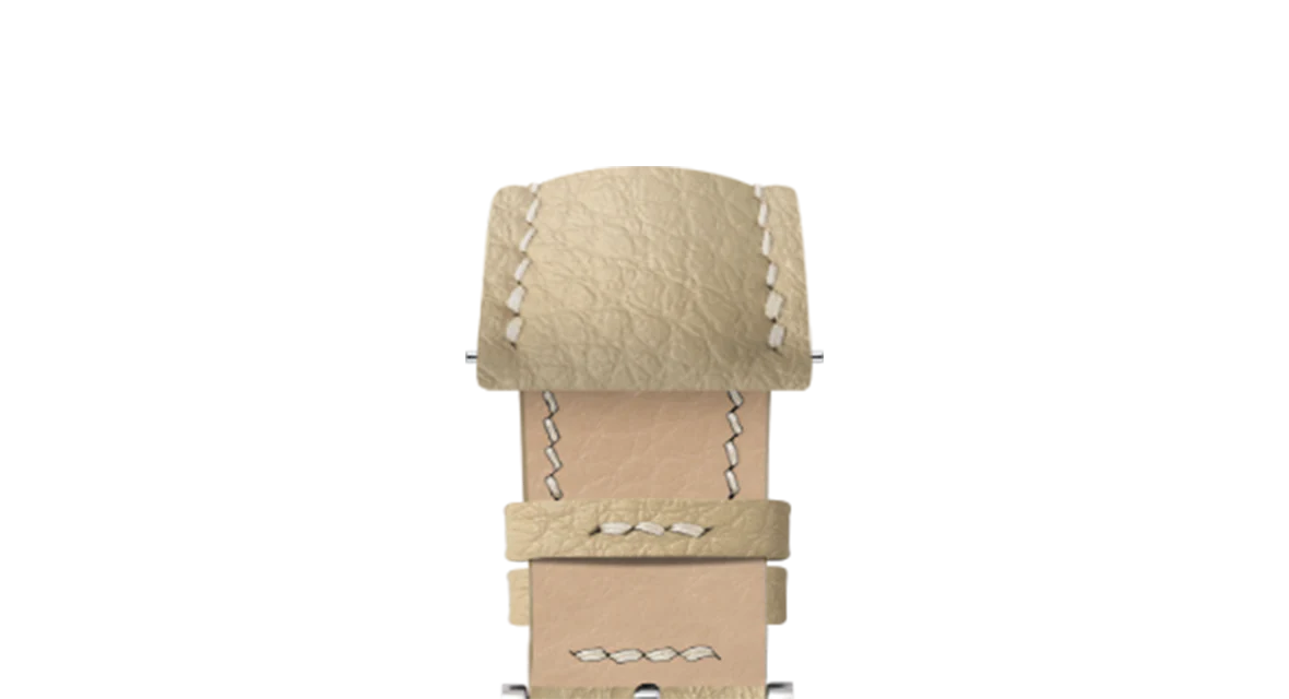 Overstock: Cream Rubberised Leather (Togo) Signature Strap - Image 5