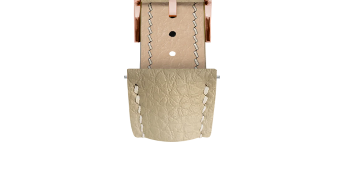Overstock: Cream Rubberised Leather (Togo) Signature Strap - Image 8