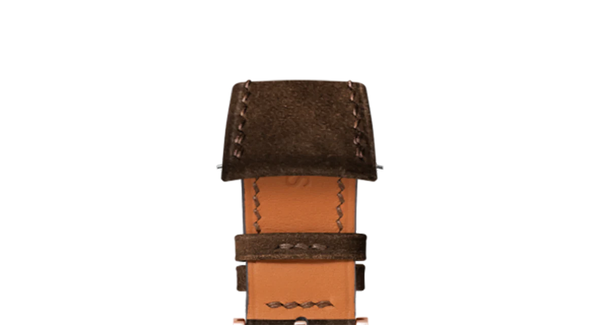 Dark Brown Nubuck Slim (Curved) Strap - Image 6
