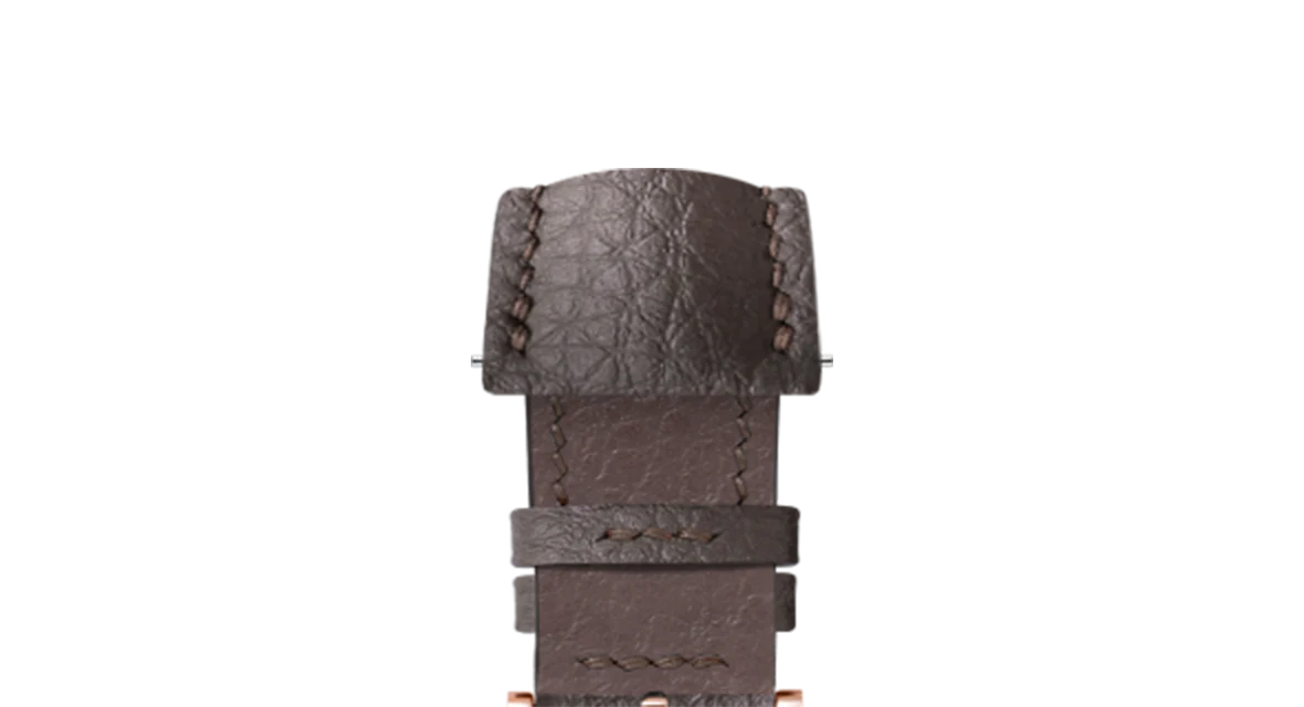 Dark Brown Rubberised Leather (Togo) Signature Strap - Image 8