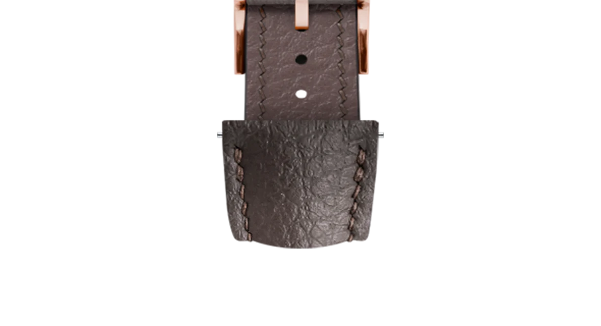 Dark Brown Rubberised Leather (Togo) Signature Strap - Image 9