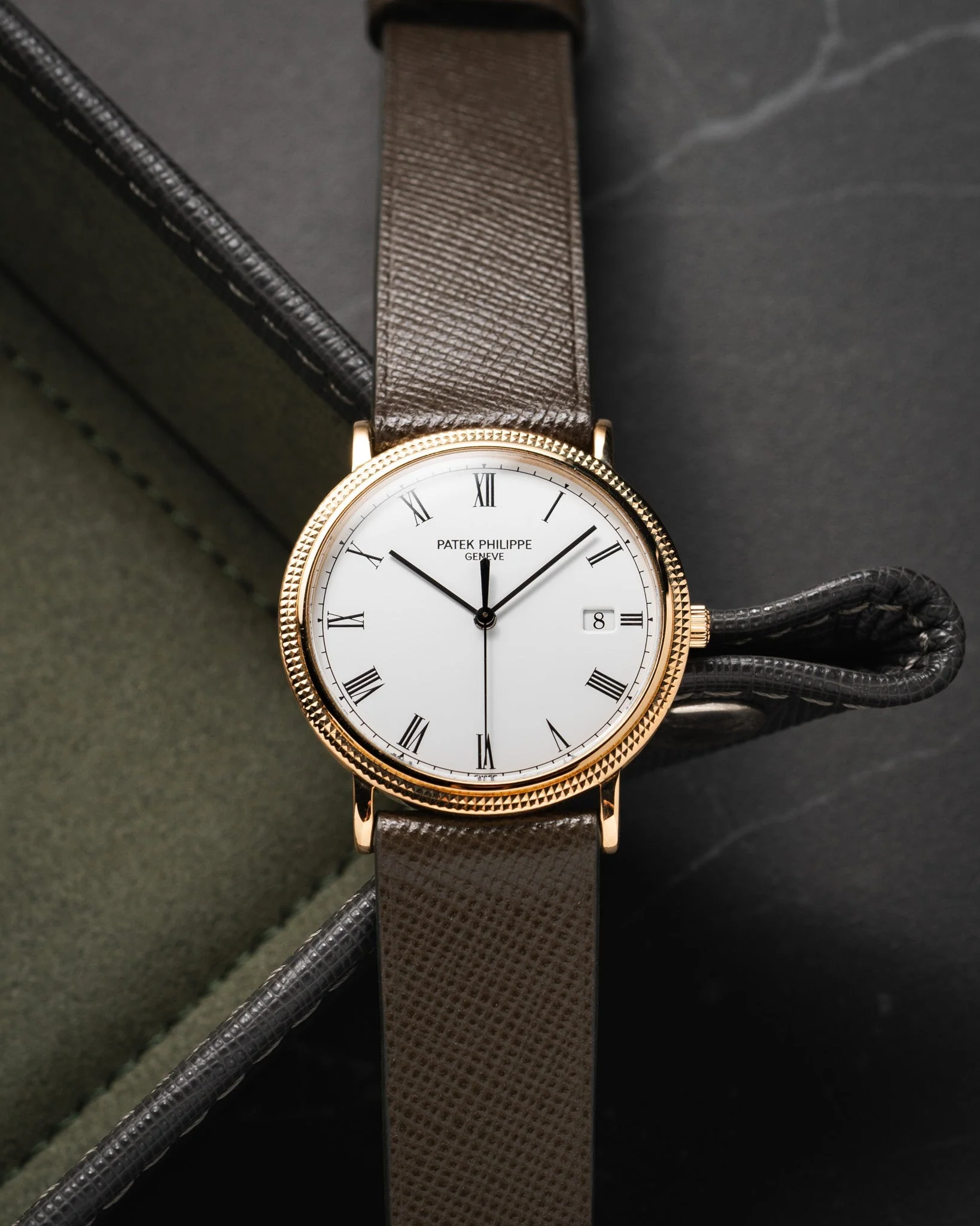 Dark Brown Saffiano Stitchless Strap - Image 3