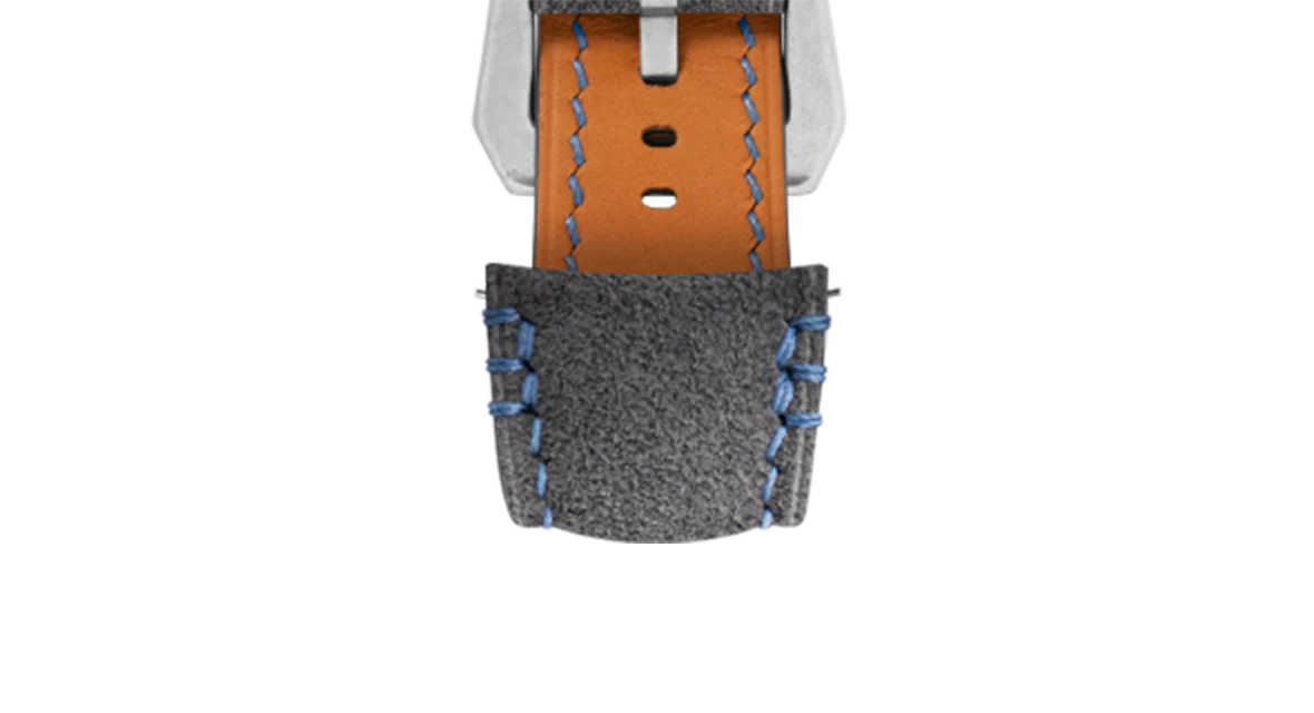 Dark Grey Alcantara (Blue) Strap for MB&F MAD1 - Image 7