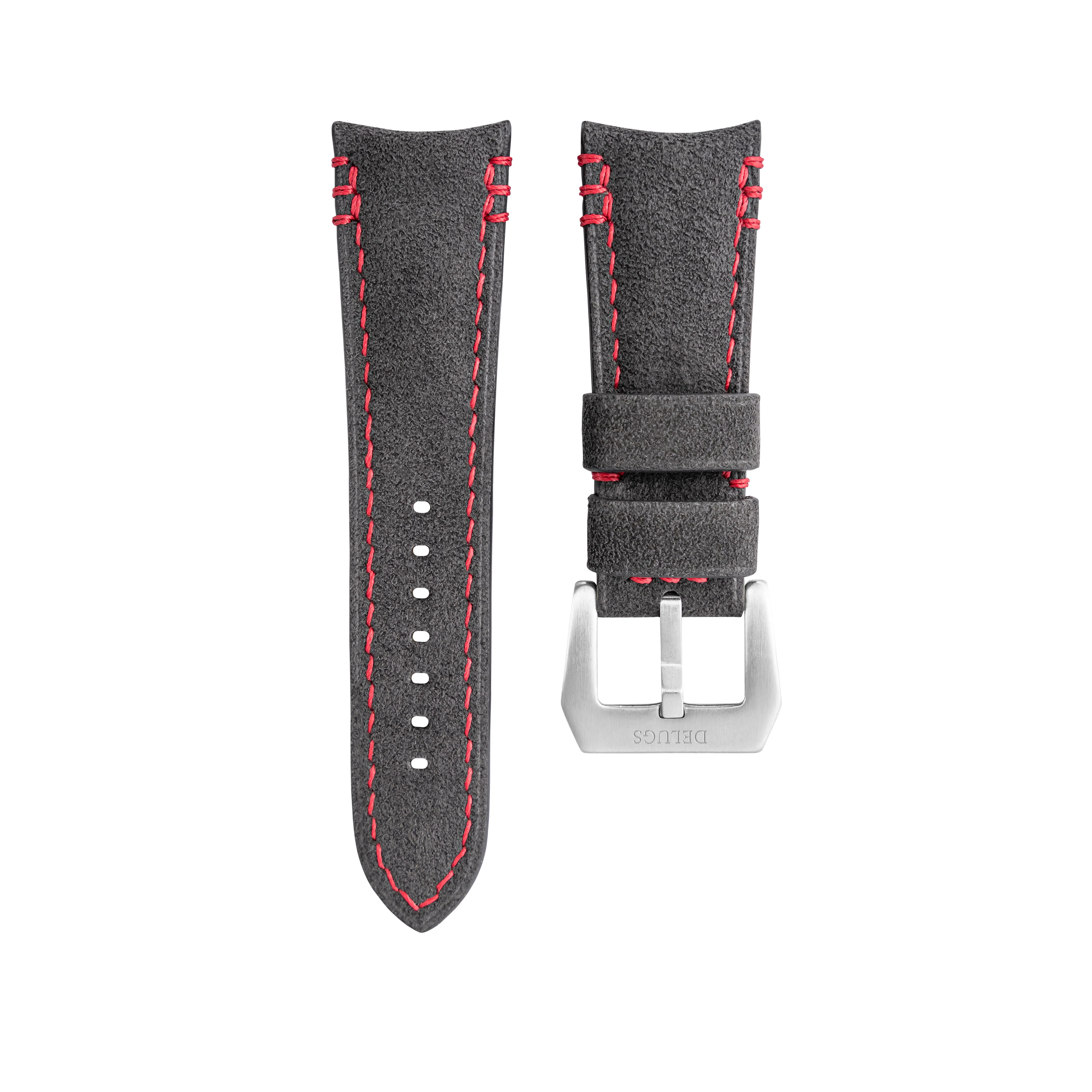 Dark Grey Alcantara (Red) Strap for MB&F MAD1 - Image 6