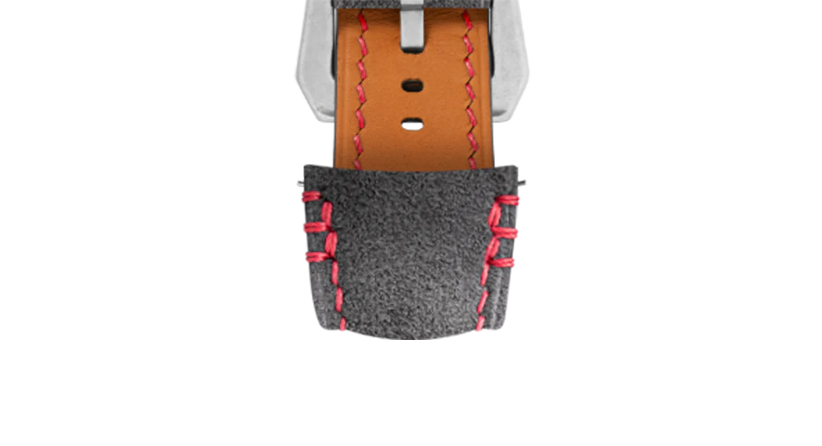 Dark Grey Alcantara (Red) Strap for MB&F MAD1 - Image 8