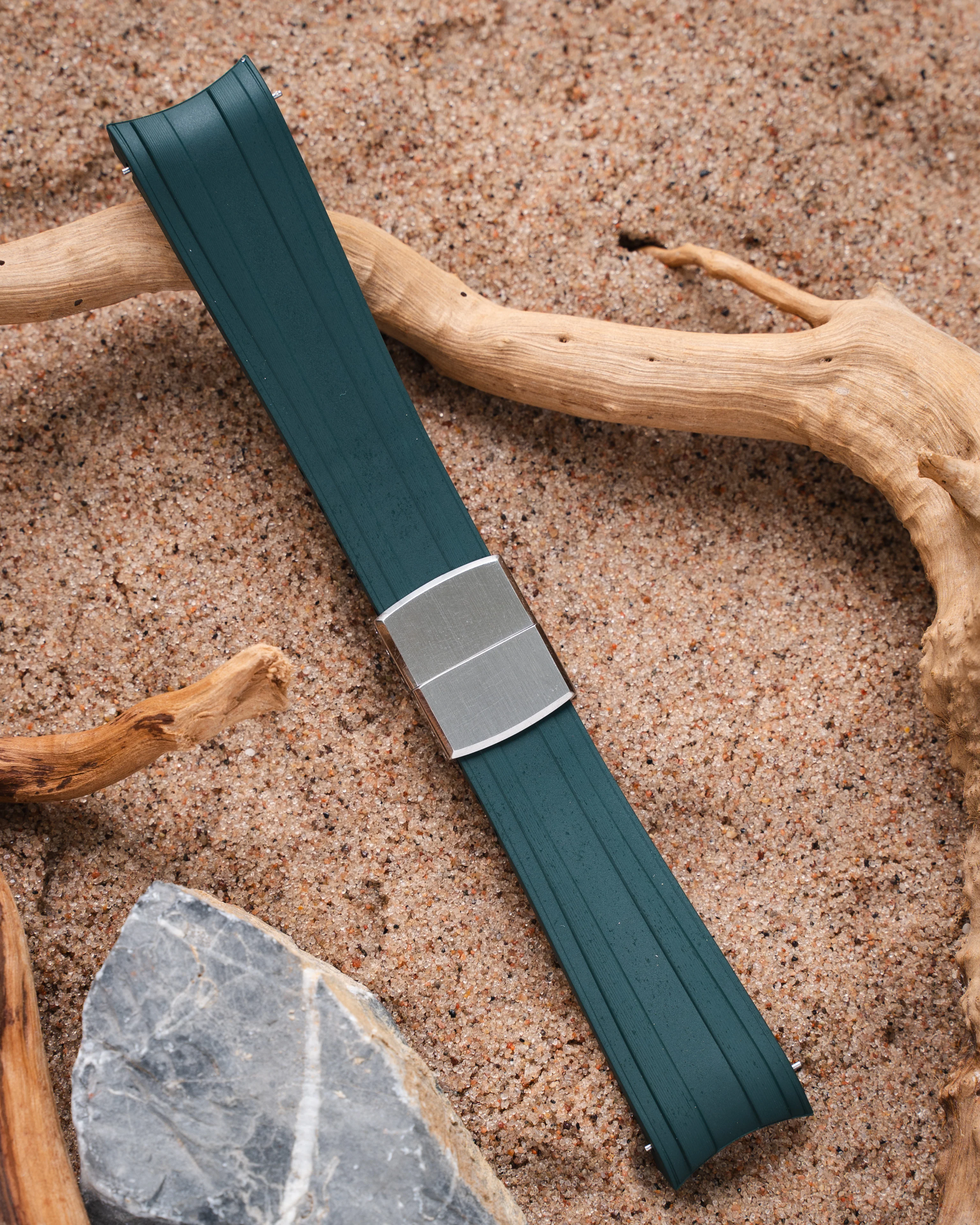 Emerald Green CTS Rubber Strap for Omega Speedmaster & Swatch MoonSwatch - Image 8