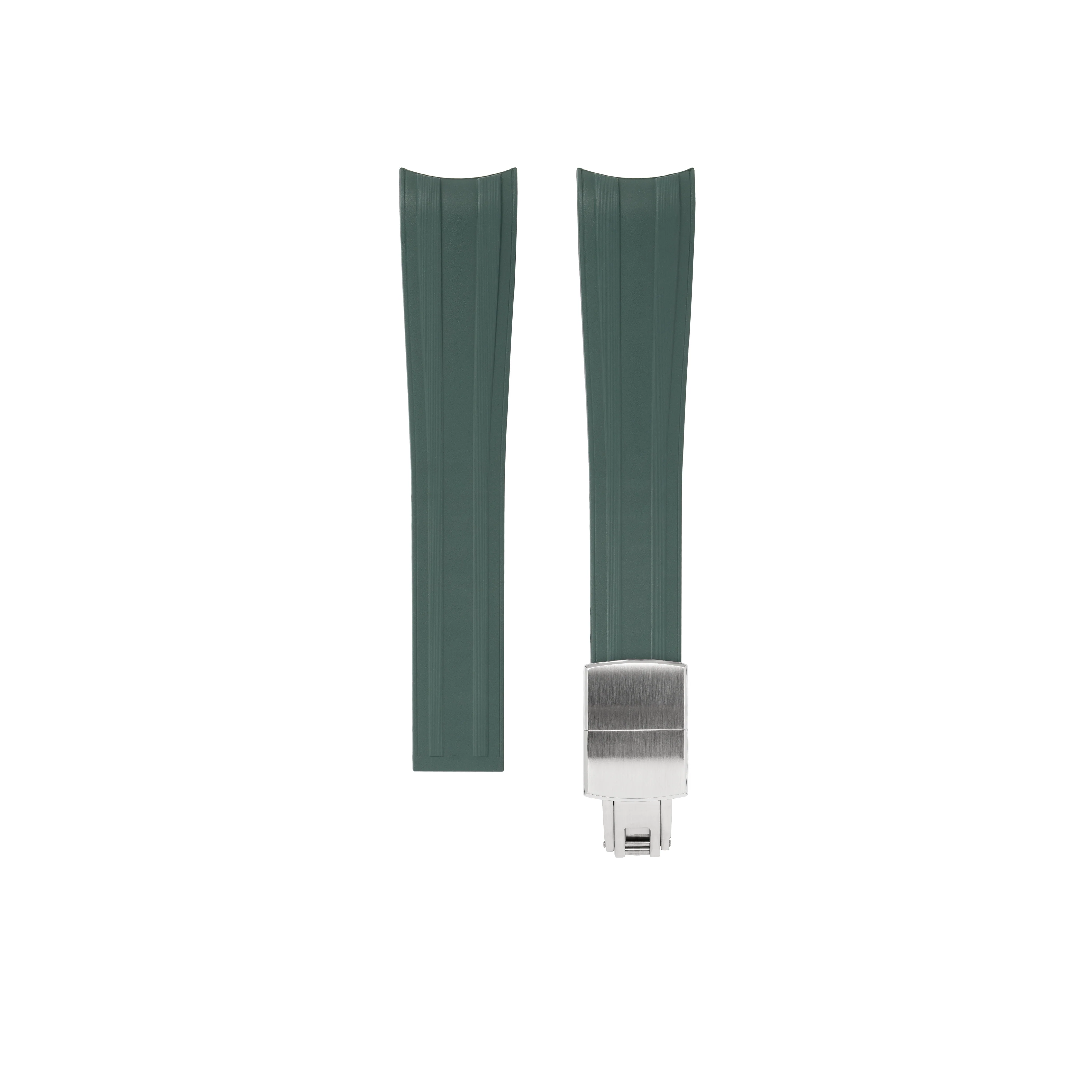 Emerald Green CTS Rubber Strap for Omega Speedmaster & Swatch MoonSwatch - Image 9