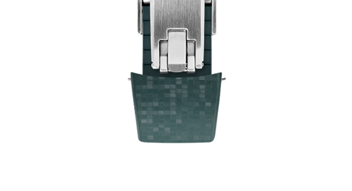 Emerald Green Curved CTS Rubber Strap for MB&F MAD1 - Image 7