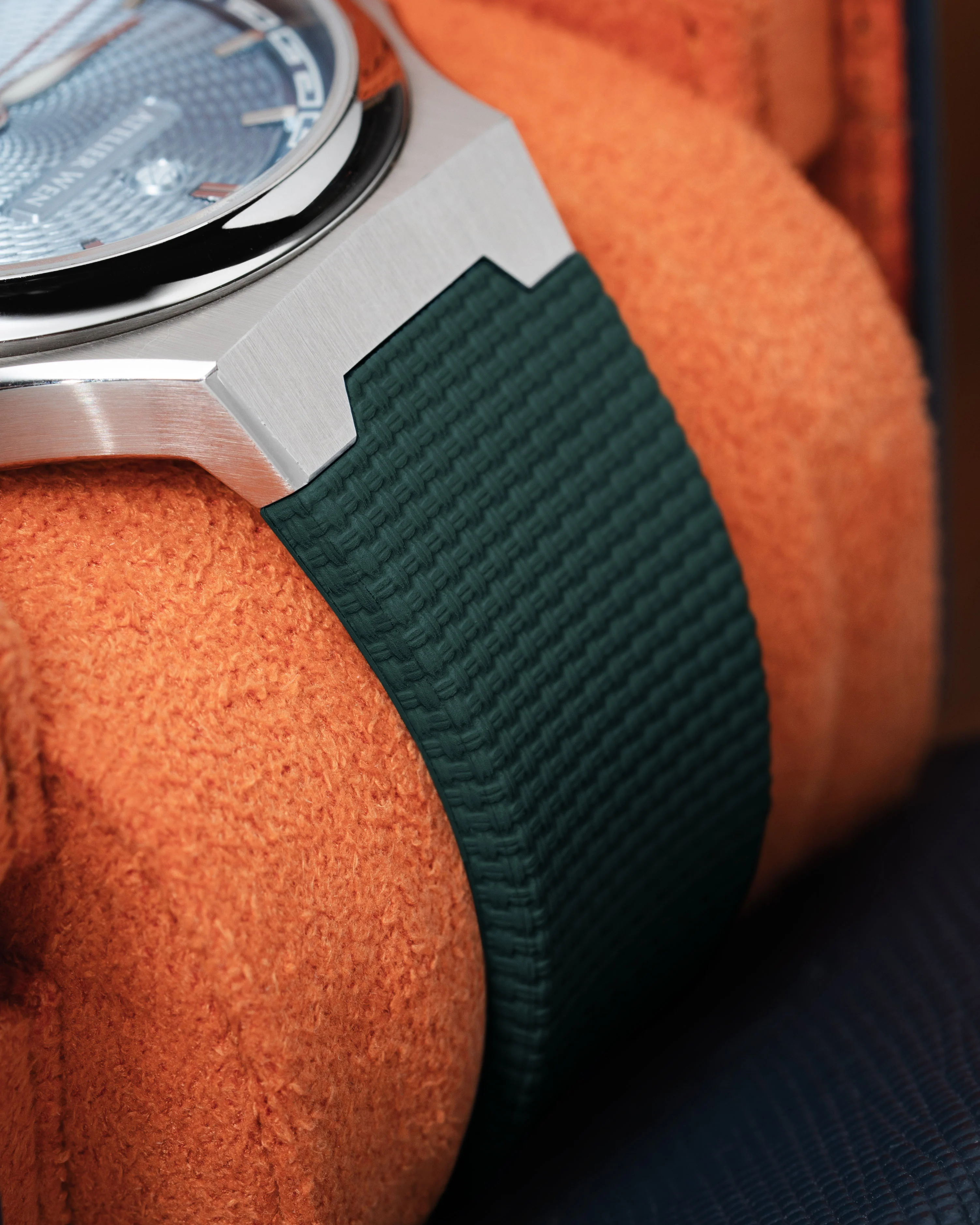 Emerald Green Sailcloth CTS Rubber Strap for Atelier Wen Perception - Image 3