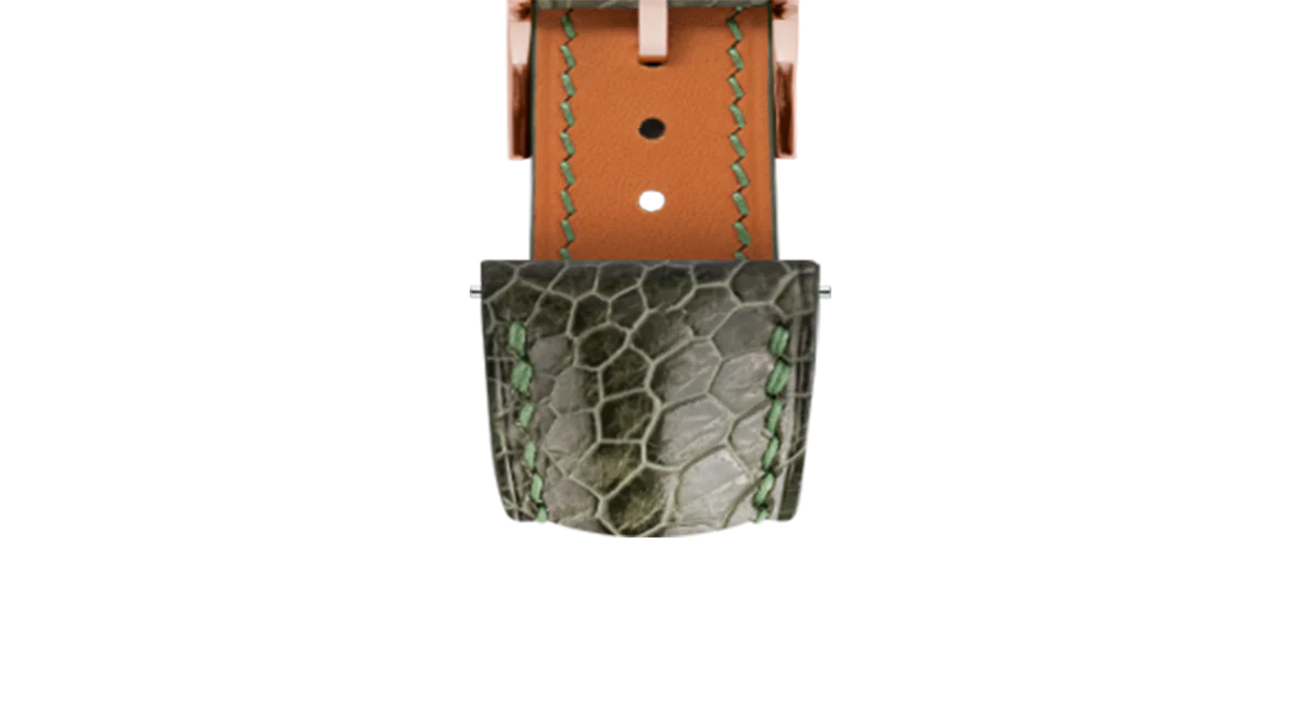 Forest Green Ostrich Leg Signature Strap - Image 6