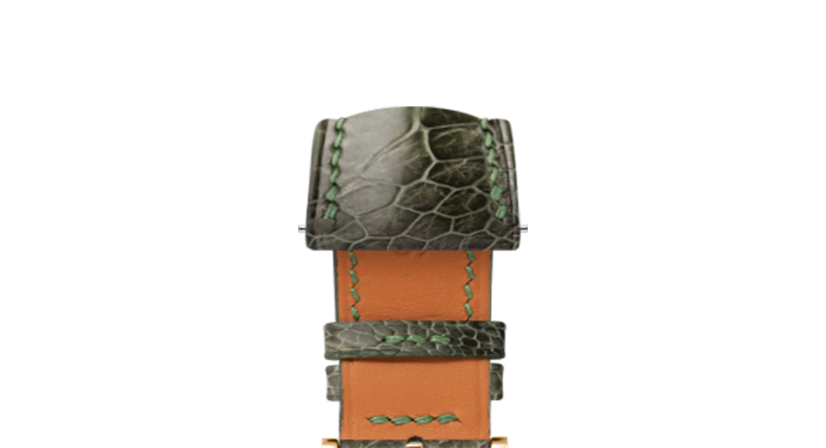 Forest Green Ostrich Leg Signature Strap - Image 7
