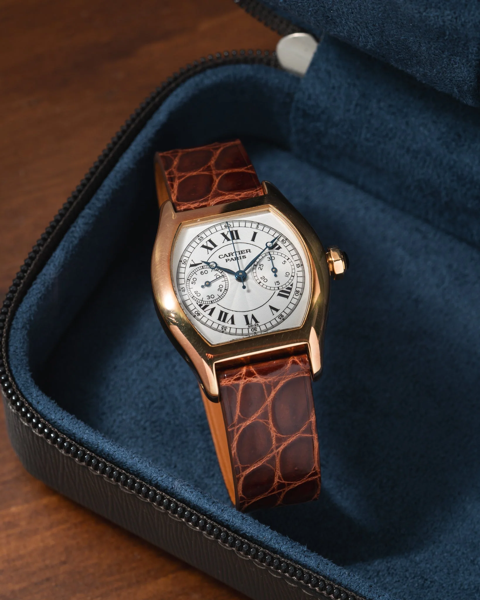 Glossy Caramel Crocodile Flank Stitchless Strap - Image 2