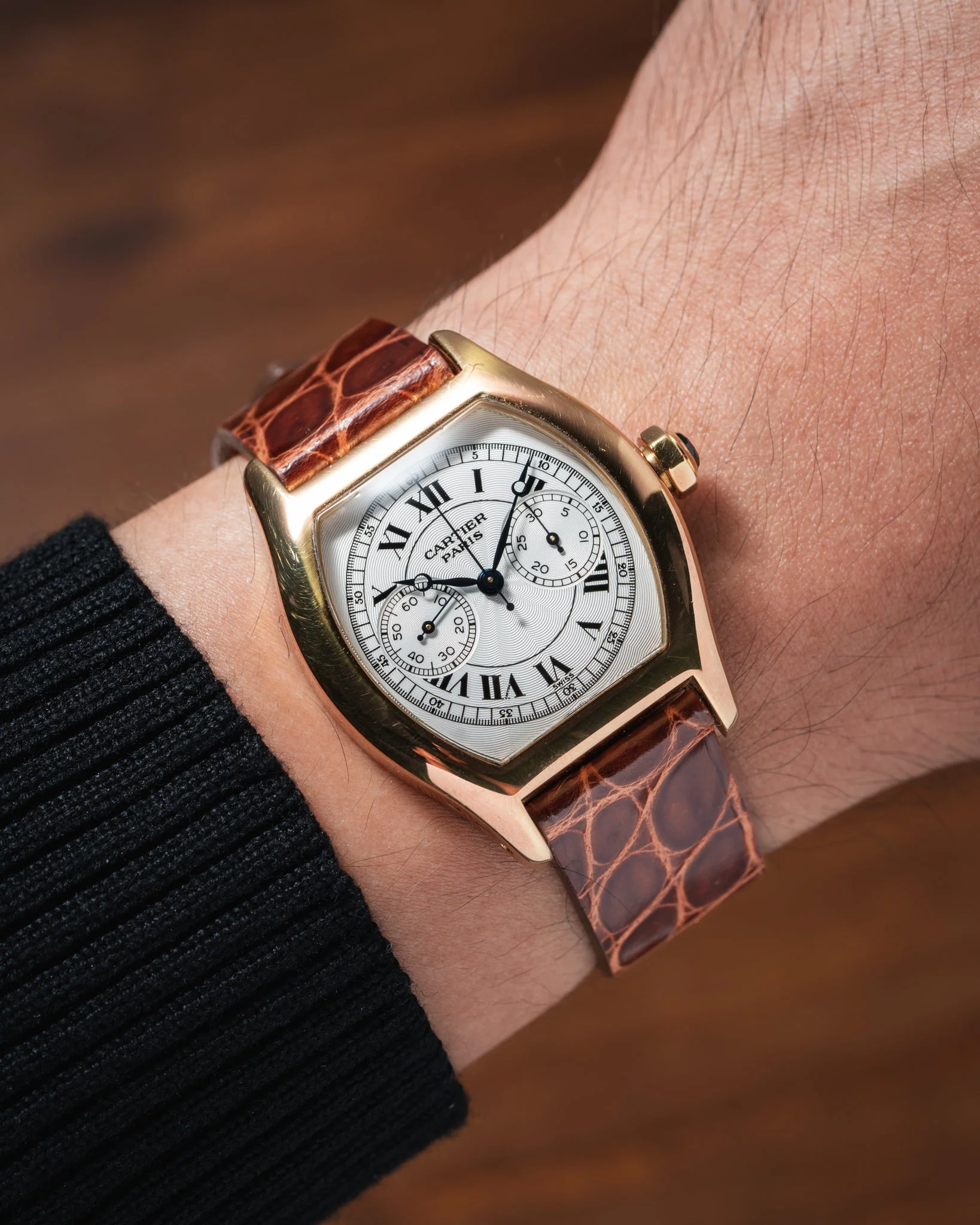 Glossy Caramel Crocodile Flank Stitchless Strap - Image 3
